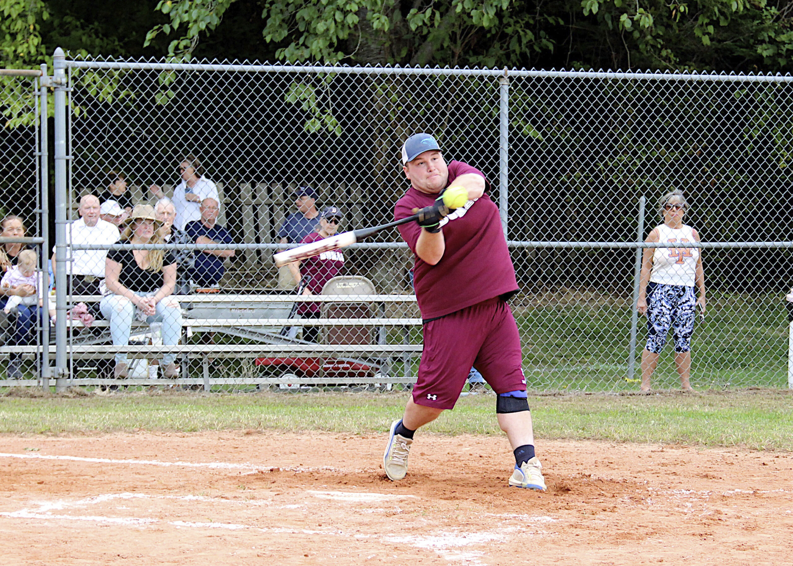 The Bonac versus Maidstone softball game on October 16 Hosted by the East Hampton Historical Farm Museum at the East Hampton High School field. The Bonac team was victorious with a score of 13-4.  KYRIL BROMLEY