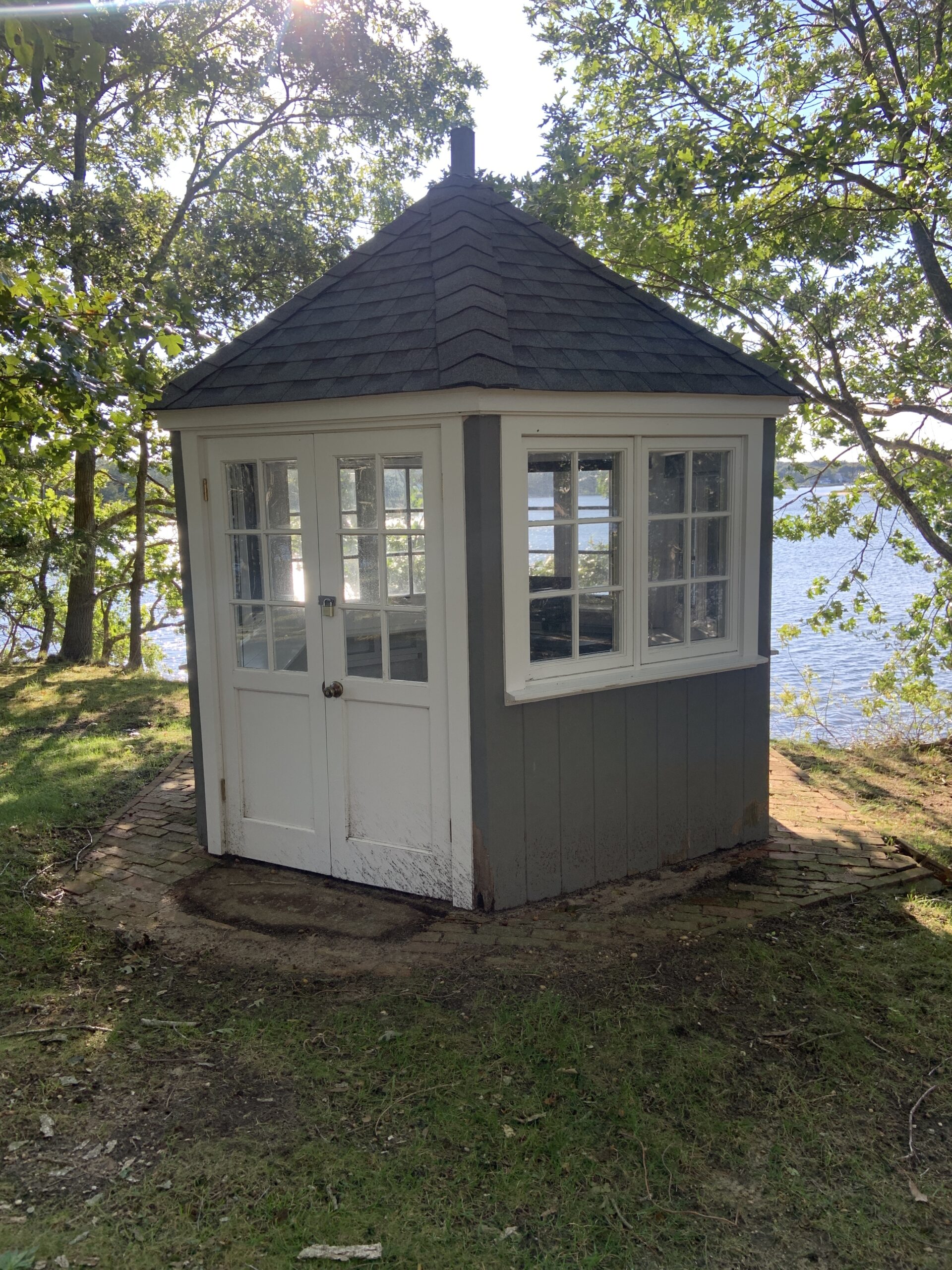 John Steinbeck's writing gazebo at his former home on Bluff Point Lane in Sag Harbor. STEPHEN J. KOTZ