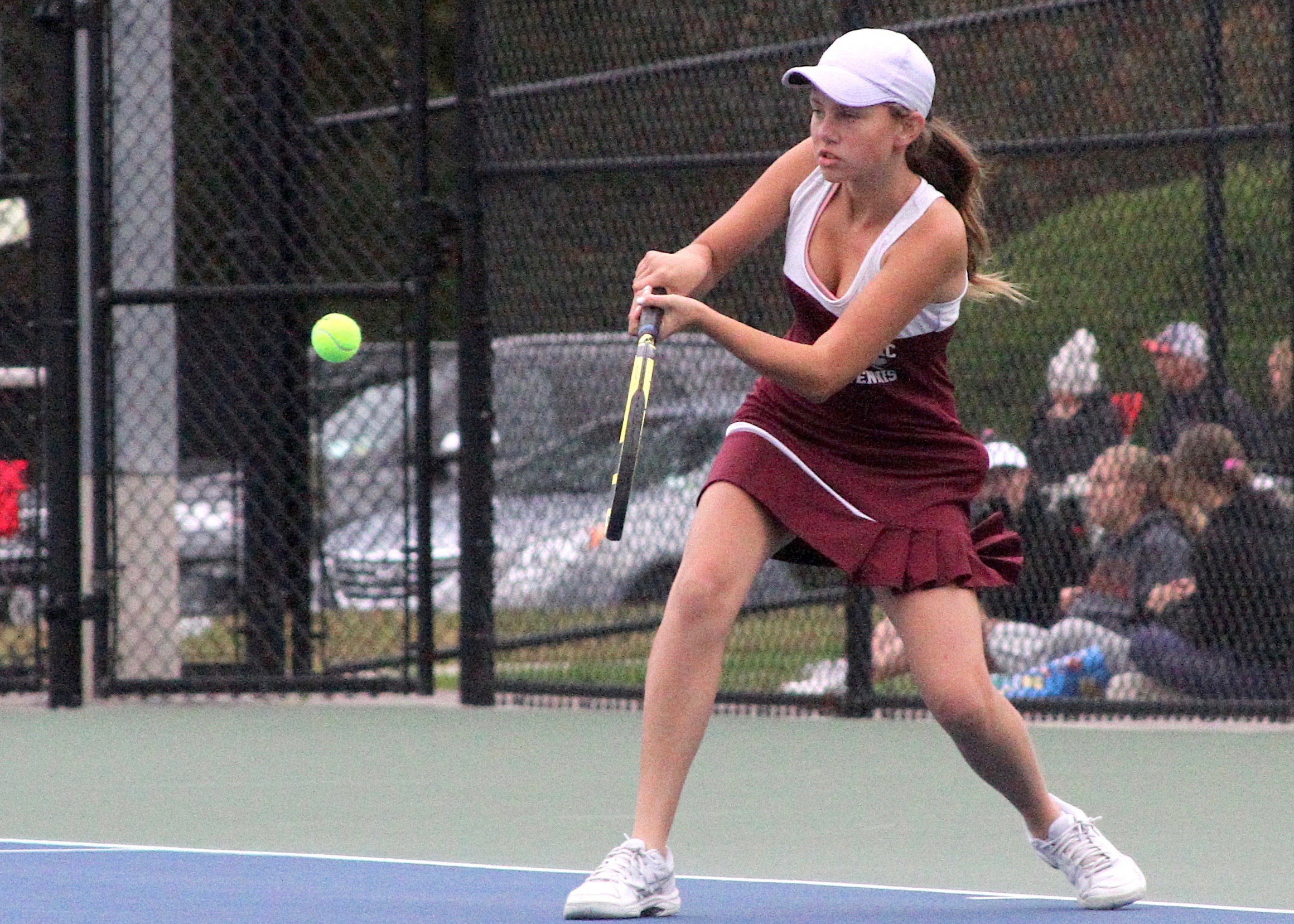 Pierson sophomore Maya Molin returns the ball. DESIRÉE KEEGAN