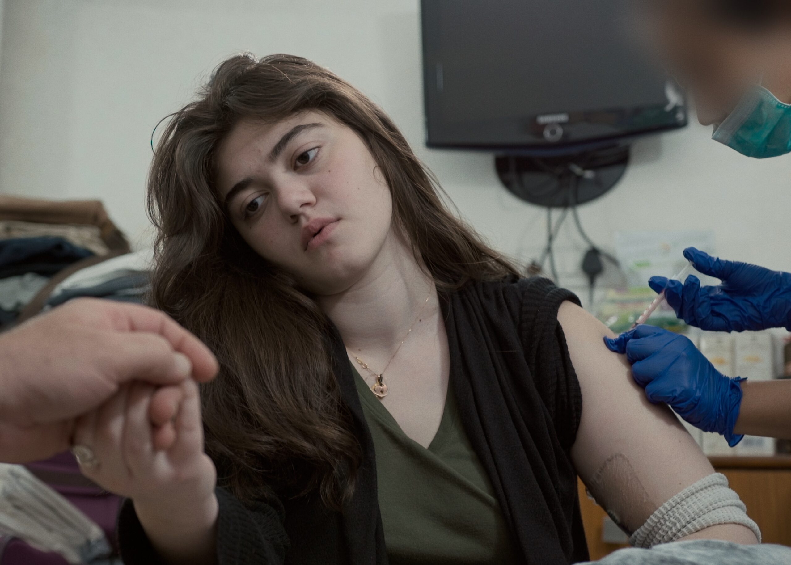 In an effort to heal damage caused by Lyme disease, 15-year-old Julia Bruzzese receives an injection of experimental stem cells at a clinic in New Delhi, India. COURTESY THE QUIET EPIDEMIC