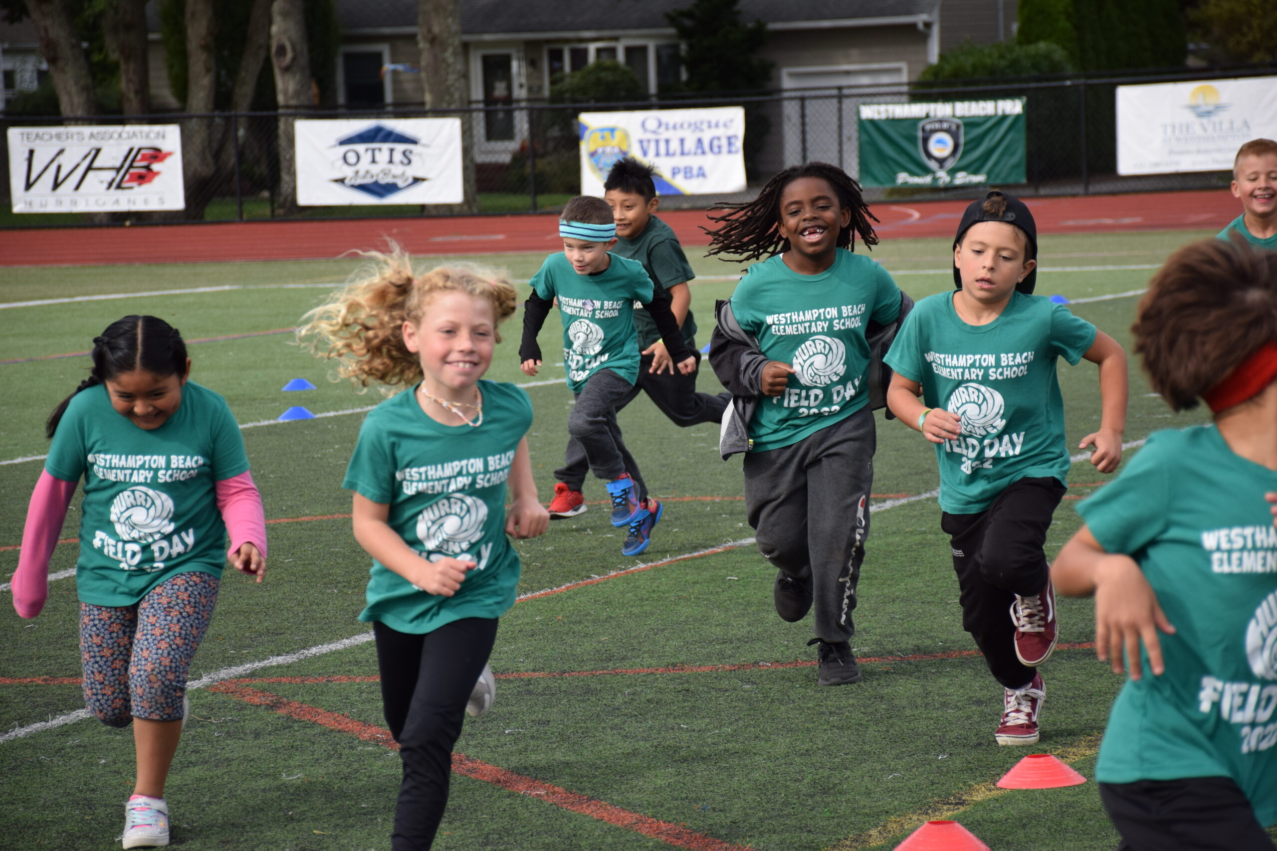 Westhampton Beach Elementary School students raised more than $20,000 for their school through their annual Hurricane Fun Run on September 30. As part of the PTA-sponsored event, students gathered pledges to run laps on the high school football field. Leading up to the event, they participated in spirit days. All of the funds raised will go directly toward cultural and academic enrichment programs at the elementary school. COURTESY WESTHAMPTON BEACH SCHOOL DISTRICT