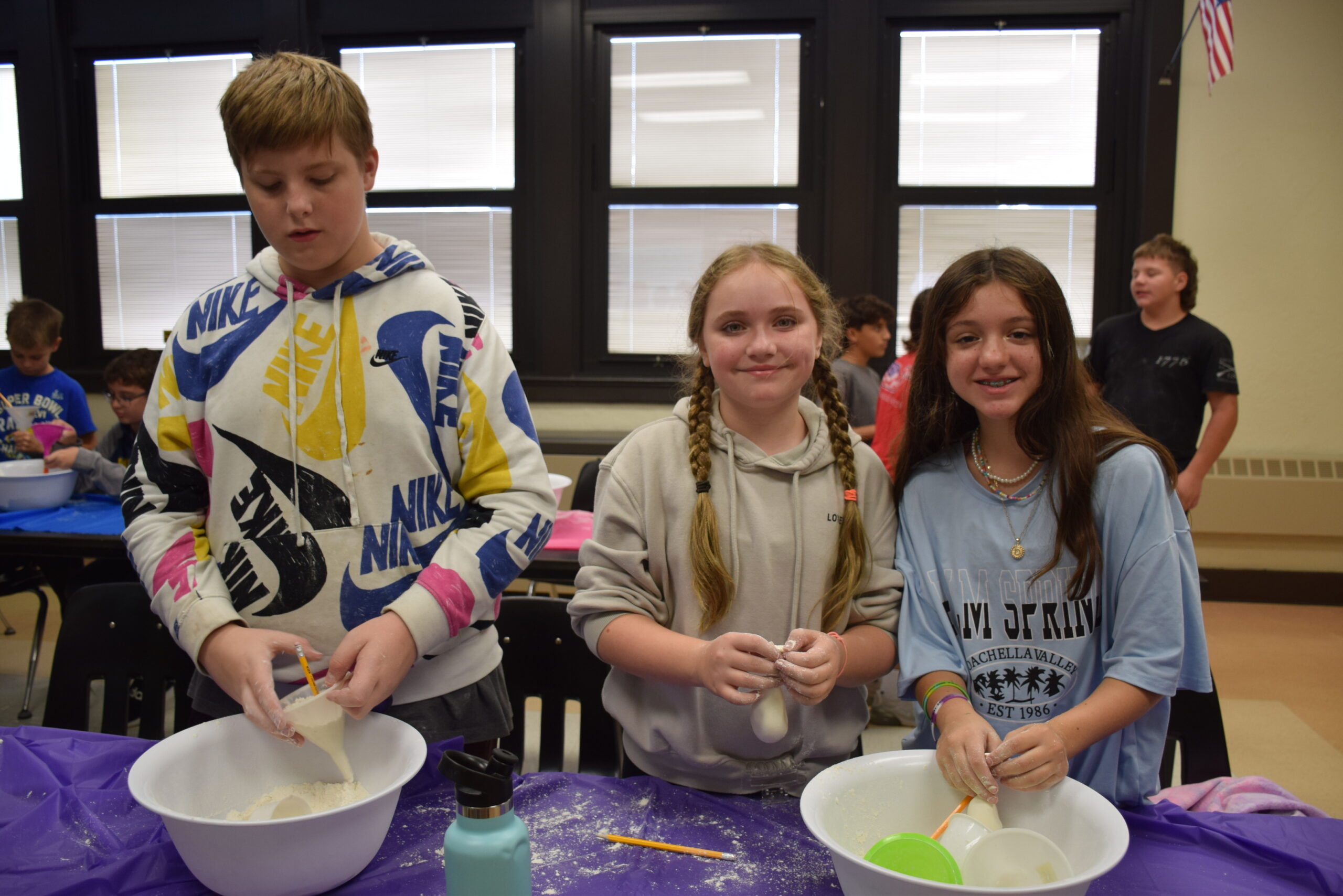 Eastport Elementary School students made health and social-emotional well-being a priority through participation in Wellness Week earlier this month. The week included a number of focused activities including a lesson in how to make stress-relieving balls.
 COURTESY EASTPORT-SOUTH MANOR SCHOOL DISTRICT
