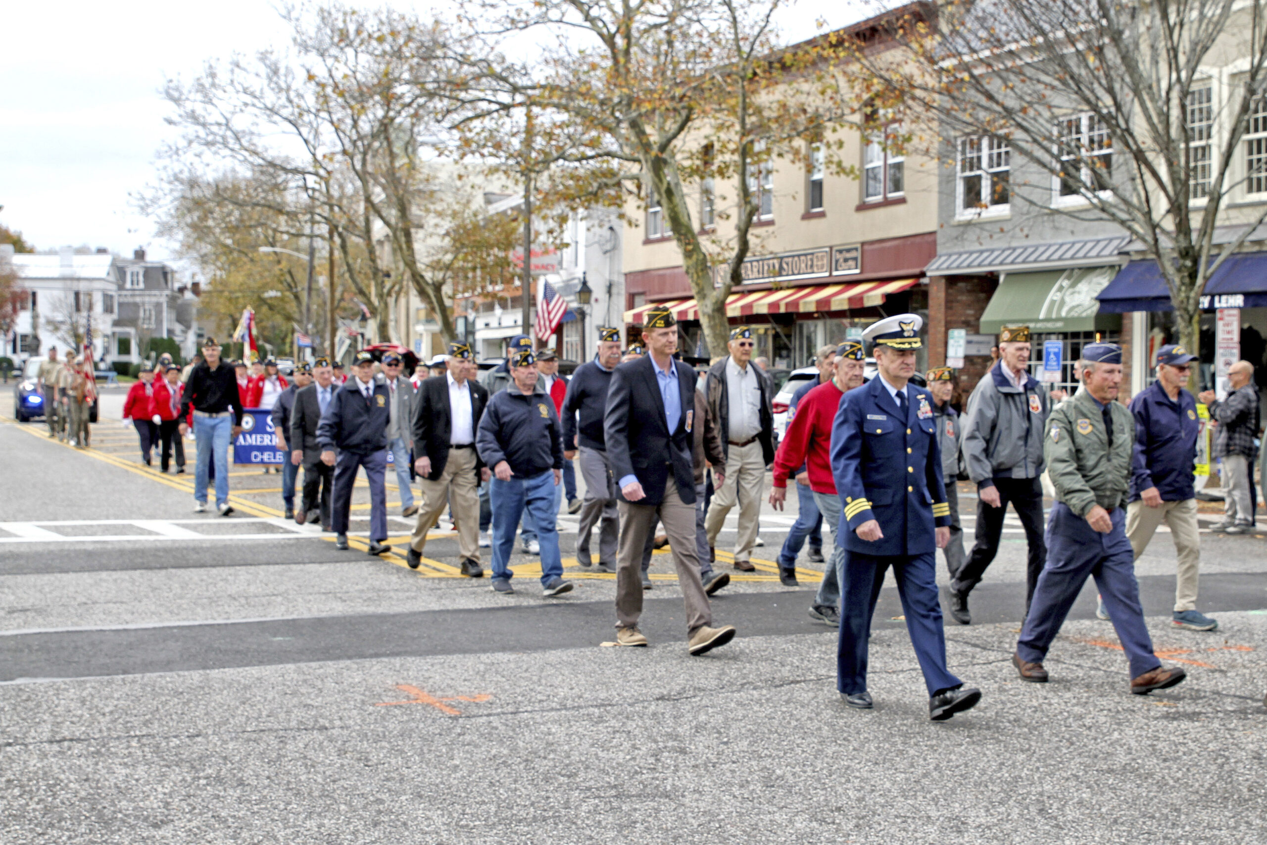 Sag Harbor's annual Veterans Day parade on Friday.  TOM KOCHIE