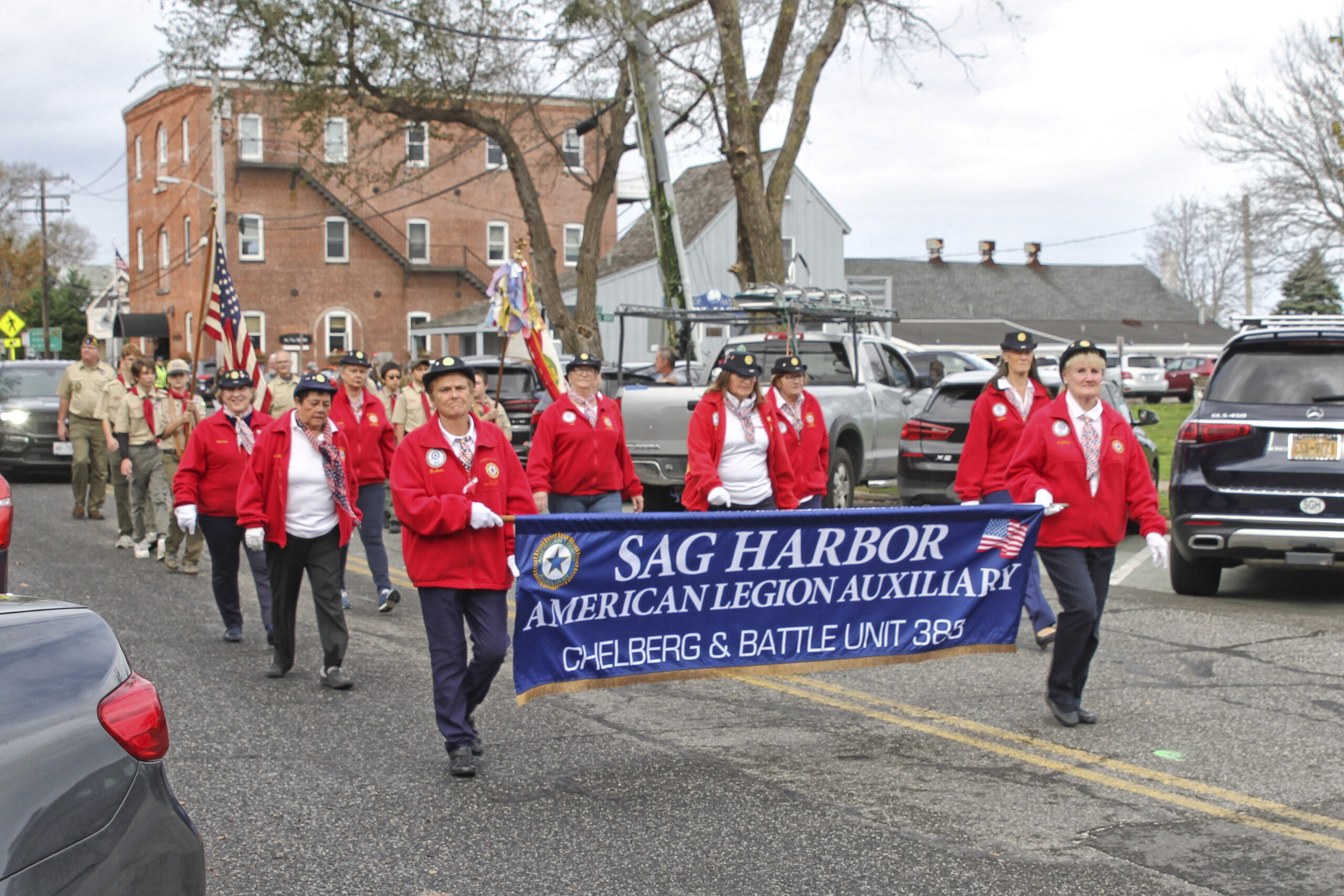 Sag Harbor's annual Veterans Day parade on Friday.  TOM KOCHIE