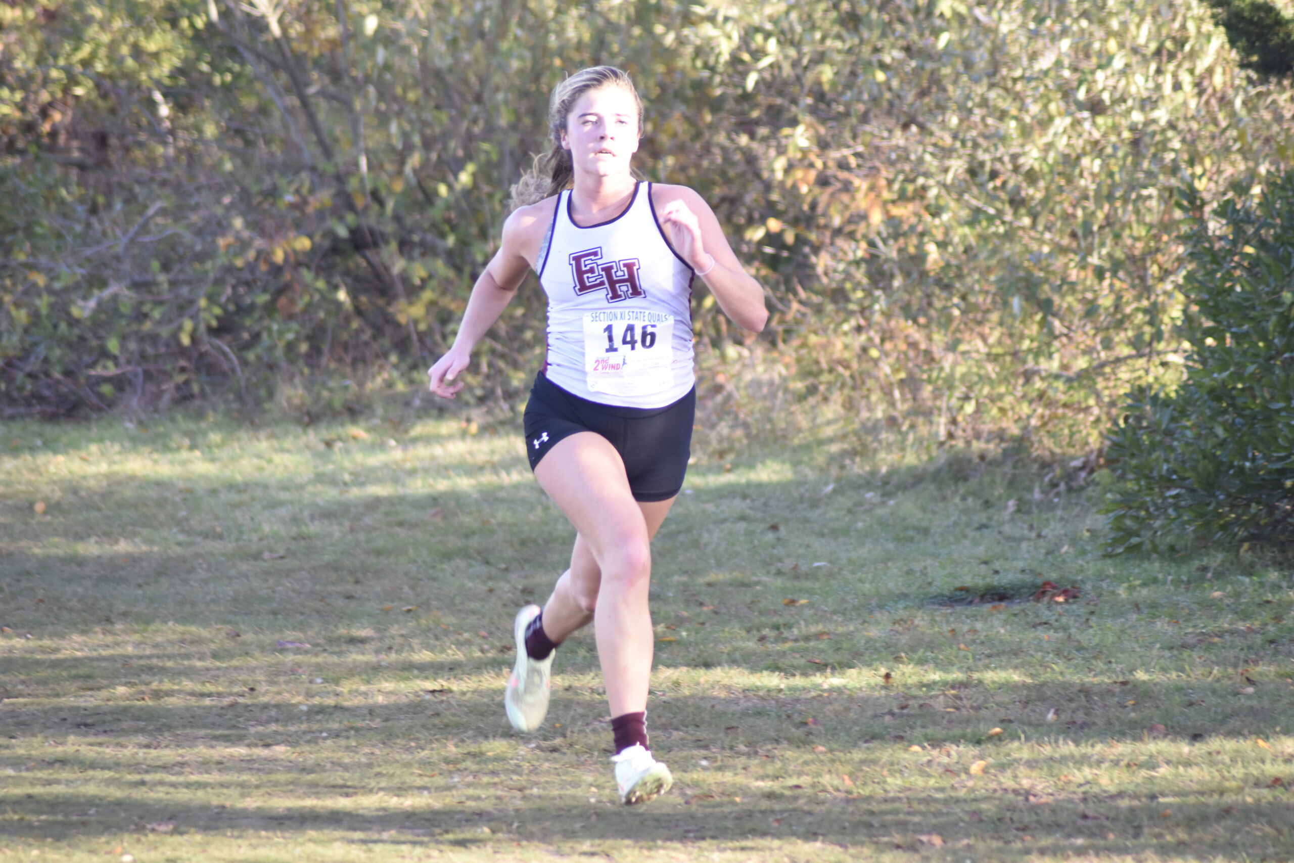 East Hampton junior Ryleigh O'Donnell finished Friday's county meet with a personal best.    DREW BUDD