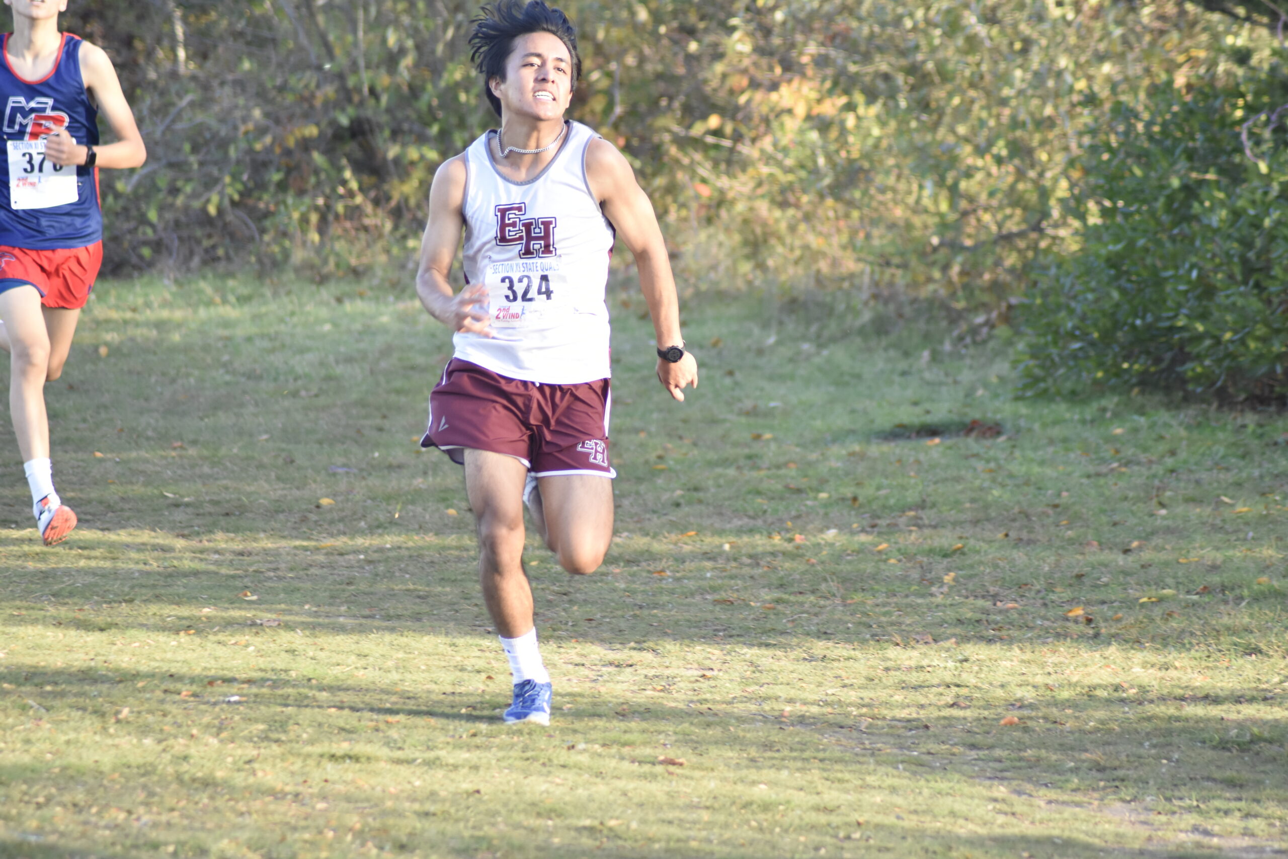 Diego Rojas was the top finisher for the East Hampton boys team on Friday.    DREW BUDD