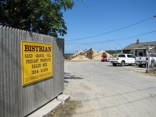 Representatives of the Bistrian family, who own three sand mines in East Hampton, have objected to some of the requirements in the town's new mine monitoring legislation as being unnecessarily onerous. The Town Board is going back to the drawing board on the legislation for a fourth time.