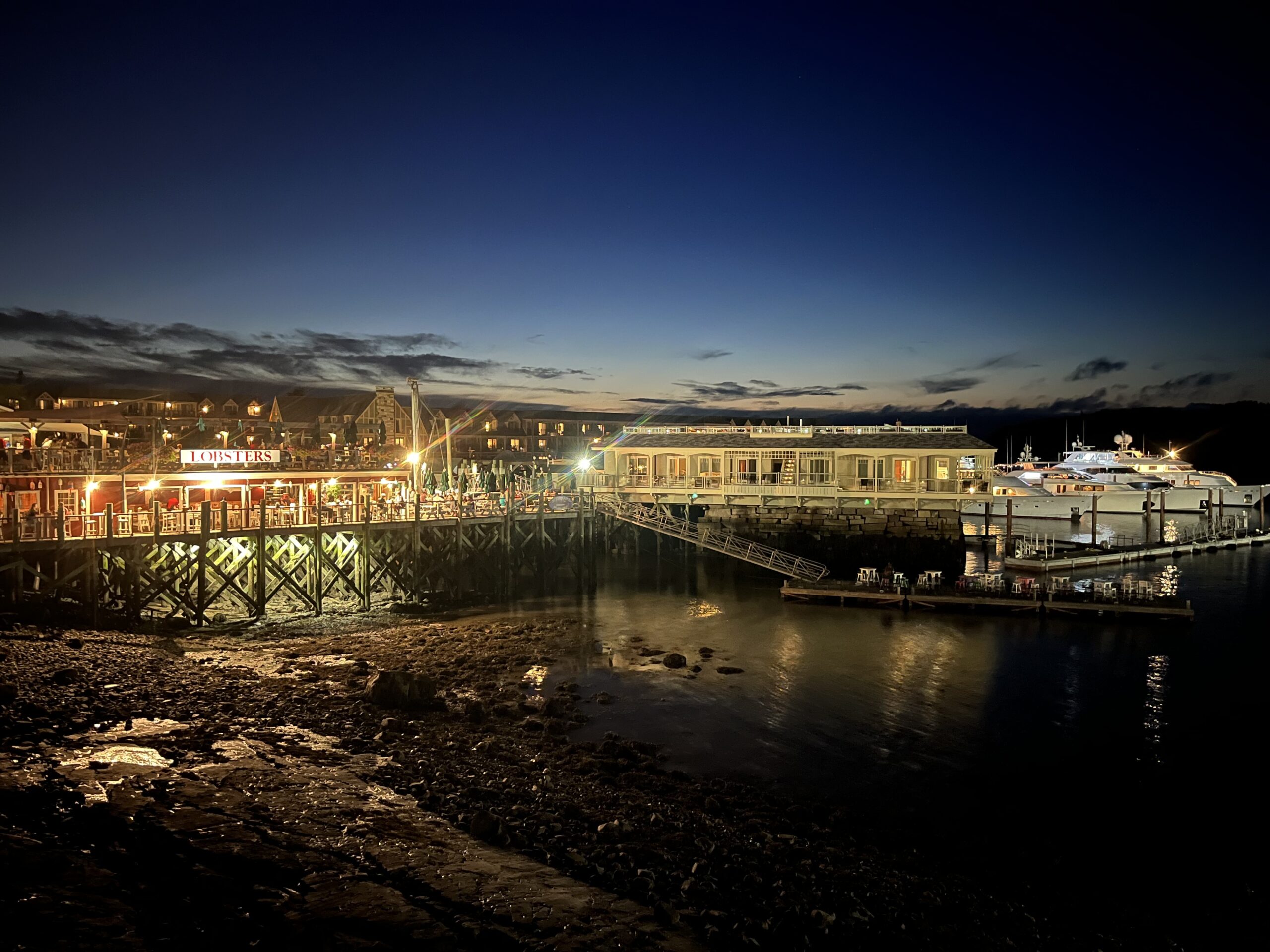 The Harborside Marina faces Frenchman's Bay.