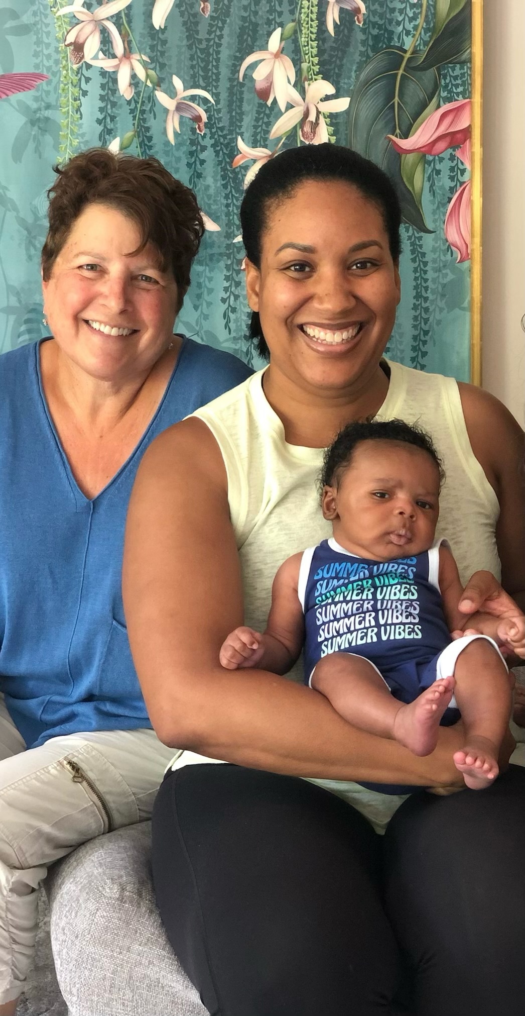 Lori Kling and her client, Dana Jones, with her adopted baby, Chase. COURTESY LORI KLING