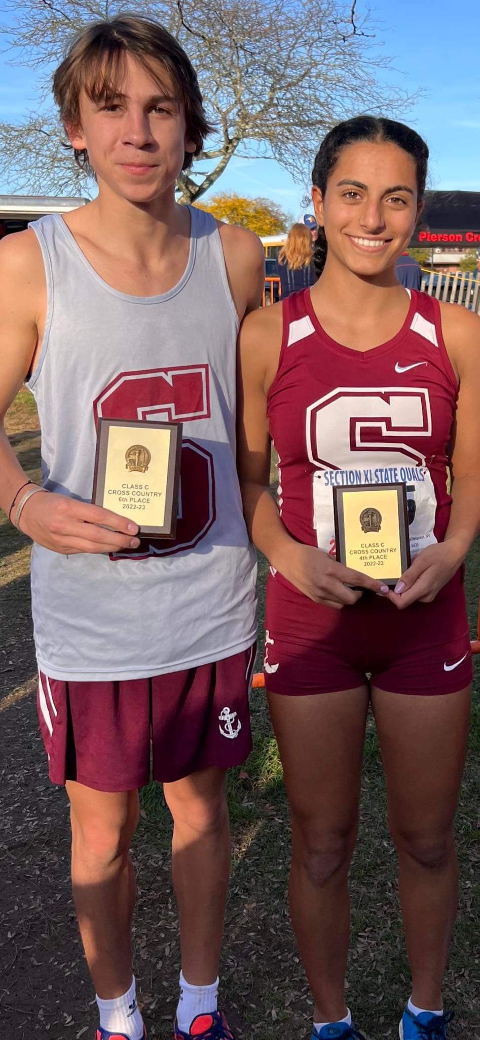 Tanner Morro, left and Jeorgiana Gavalas both qualified for states on Friday.   DREW