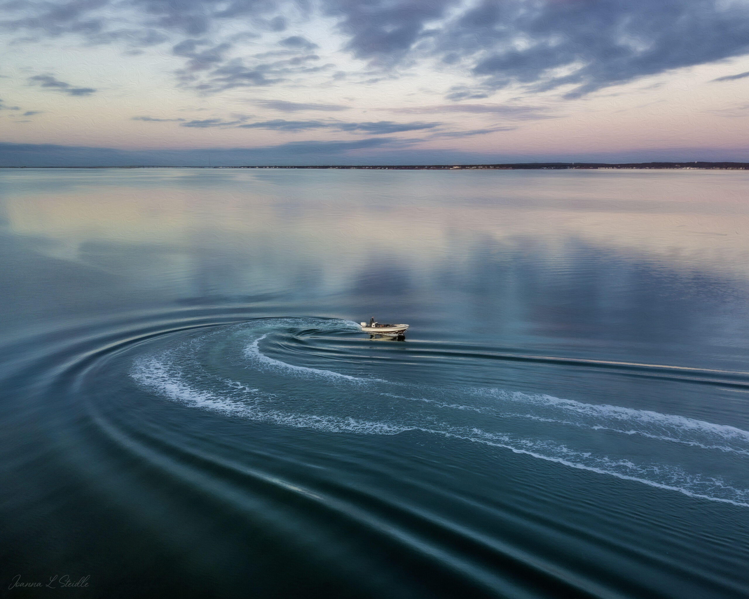 A boating scene by Joanna Steidle.