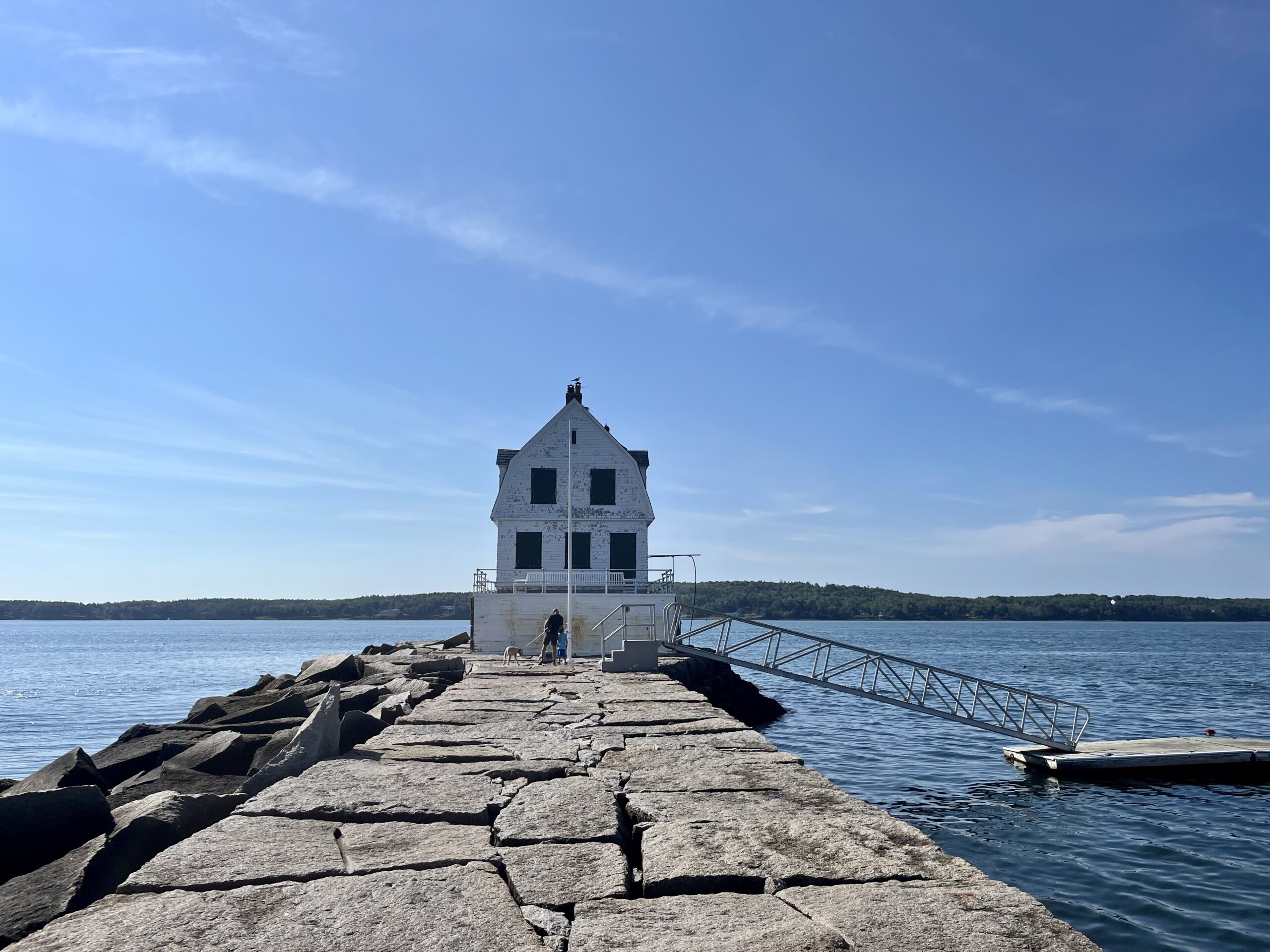 The Rockland Breakwater Lighthouse.