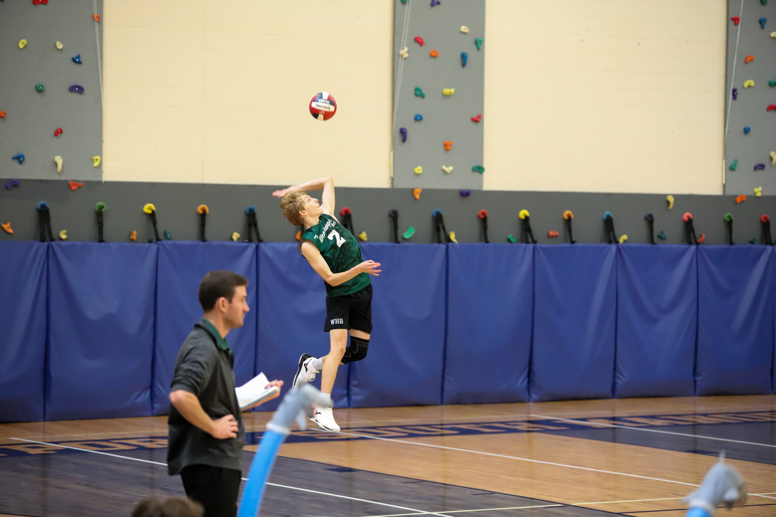 Casey Sidor goes up for a serve for Westhampton Beach.    MICHAEL O'CONNOR