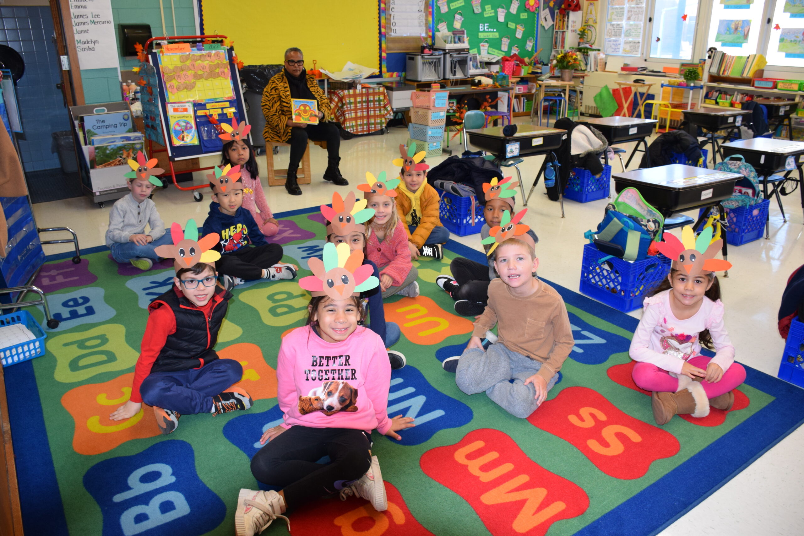 Westhampton Beach Elementary School students celebrated Thanksgiving on November 22 by taking part in feasts that included treats and learning about the first Thanksgiving. COURTESY WESTHAMPTON BEACH SCHOOL DISTRICT