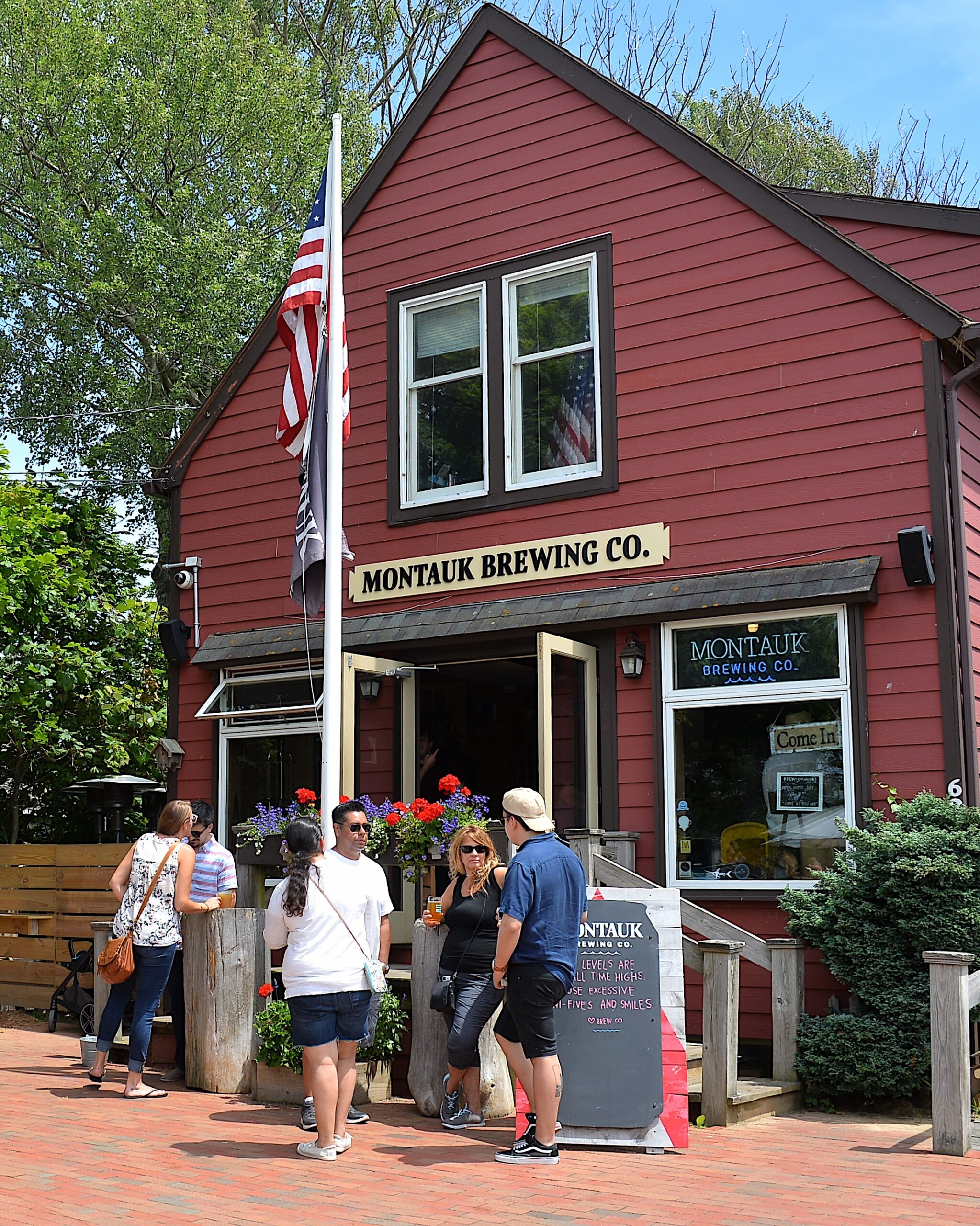 The Montauk Brewing Company tasting room in downtown Montauk.