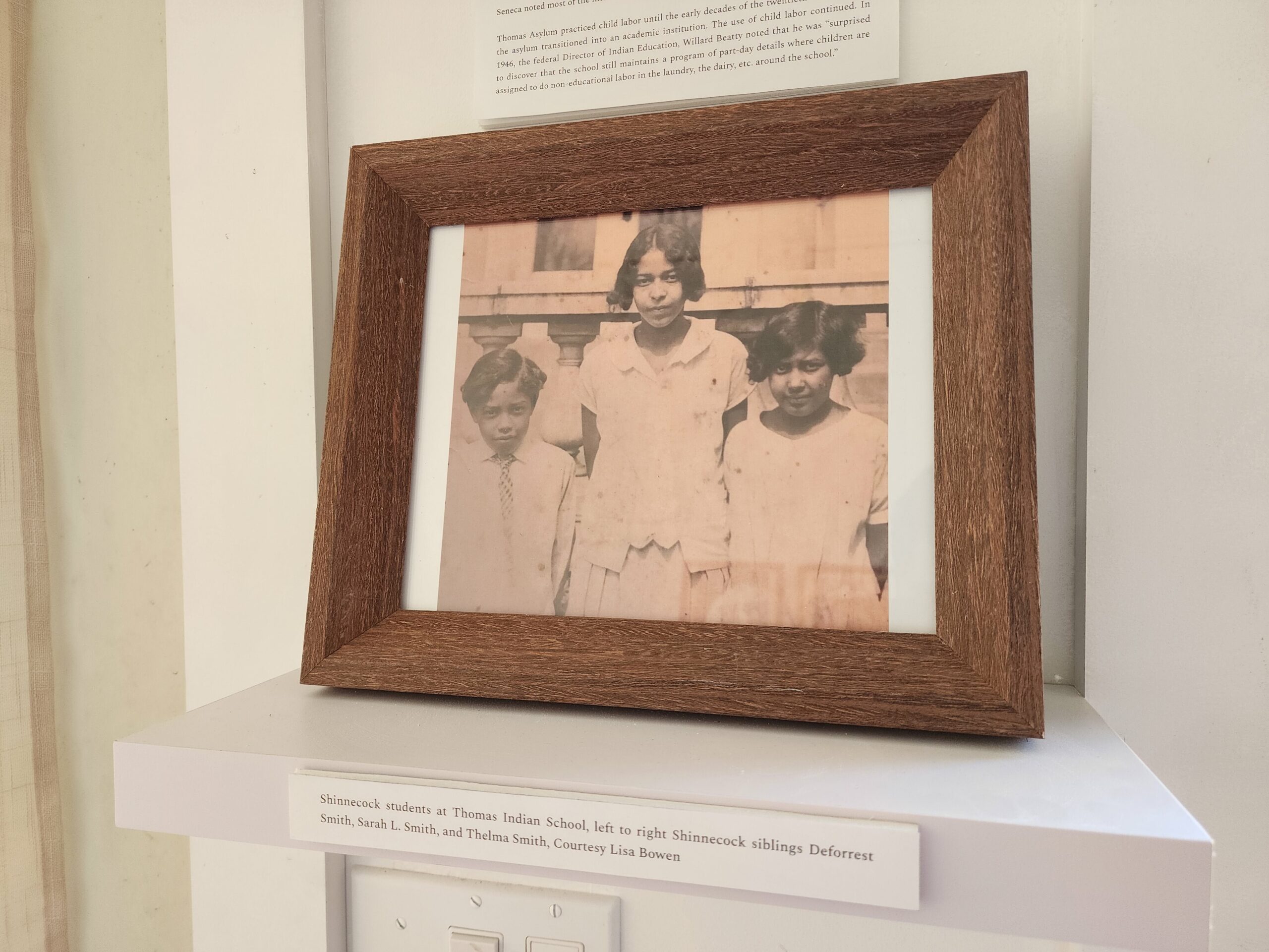 Installation view of an exhibition from the Seneca Nation's Onöhsagwë:de' Cultural Center on view at Ma's House on the Shinnecock Indian Reservation. COURTESY MA'S HOUSE