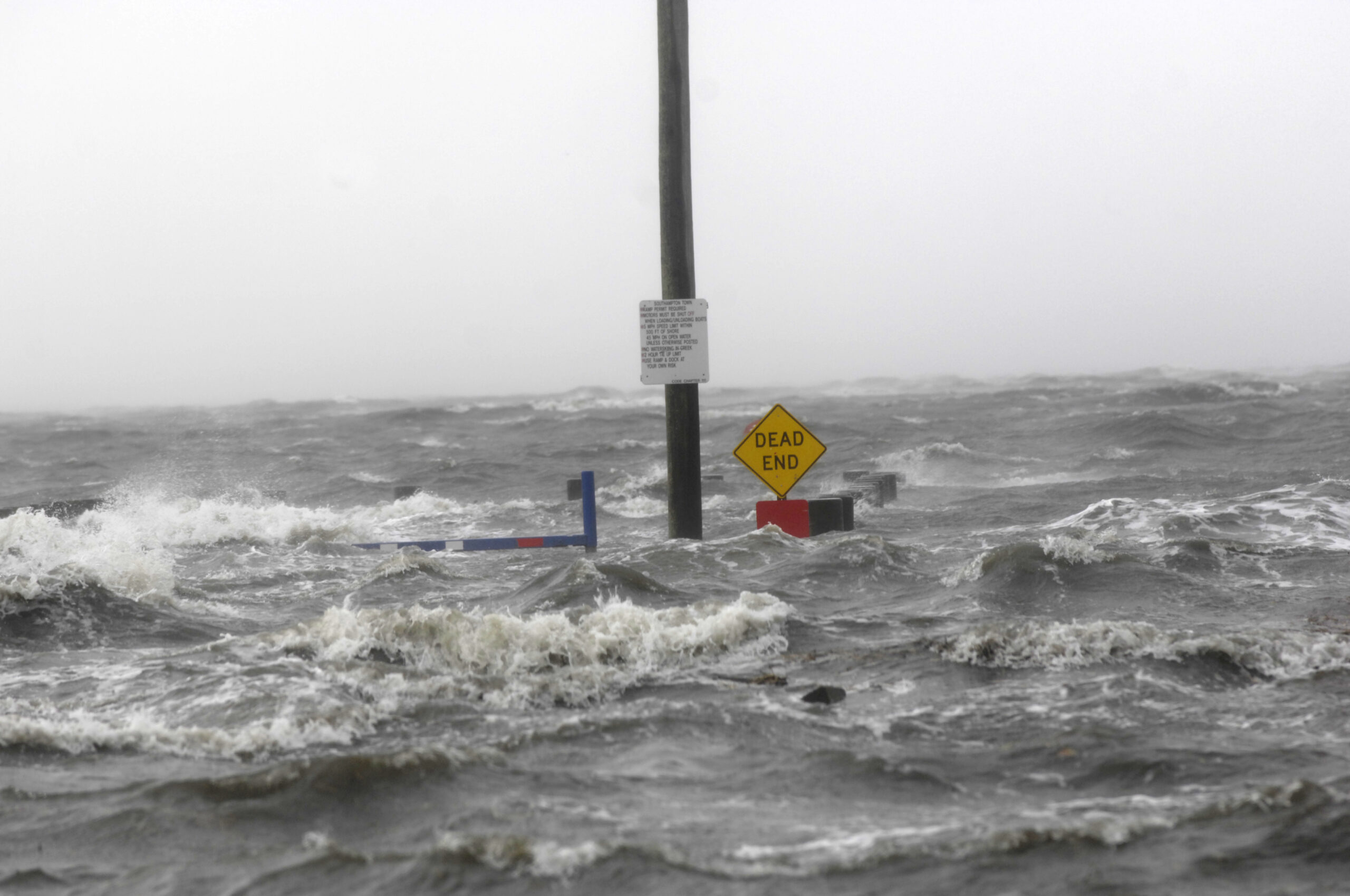 Marine Park in East Quogue is flooded during Superstorm Sandy.  DANA SHAW