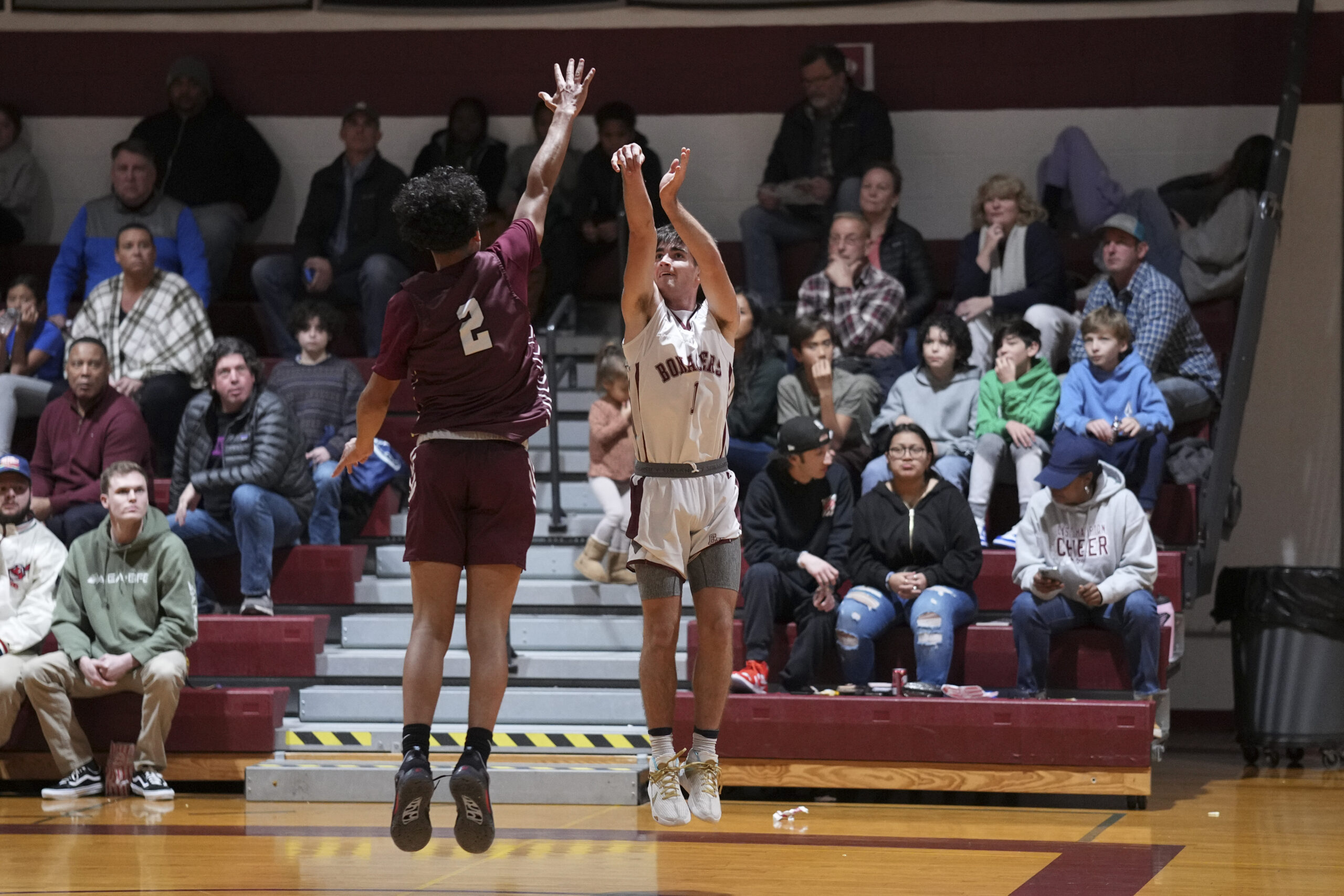 East Hampton junior Michael Locascio puts up a shot.   RON ESPOSITO