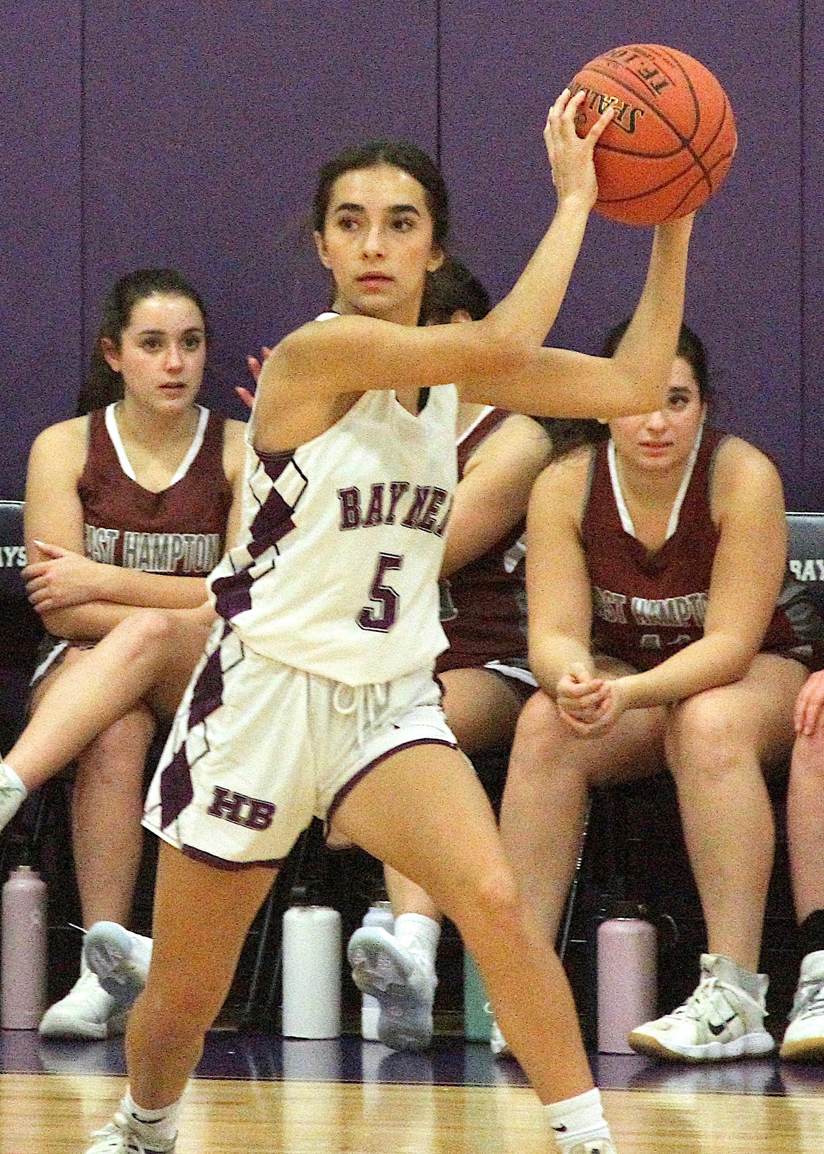 Senior guard Sophia Corredor has scored 14 points in for Hampton Bays in both games this past week. DESIRÉE KEEGAN