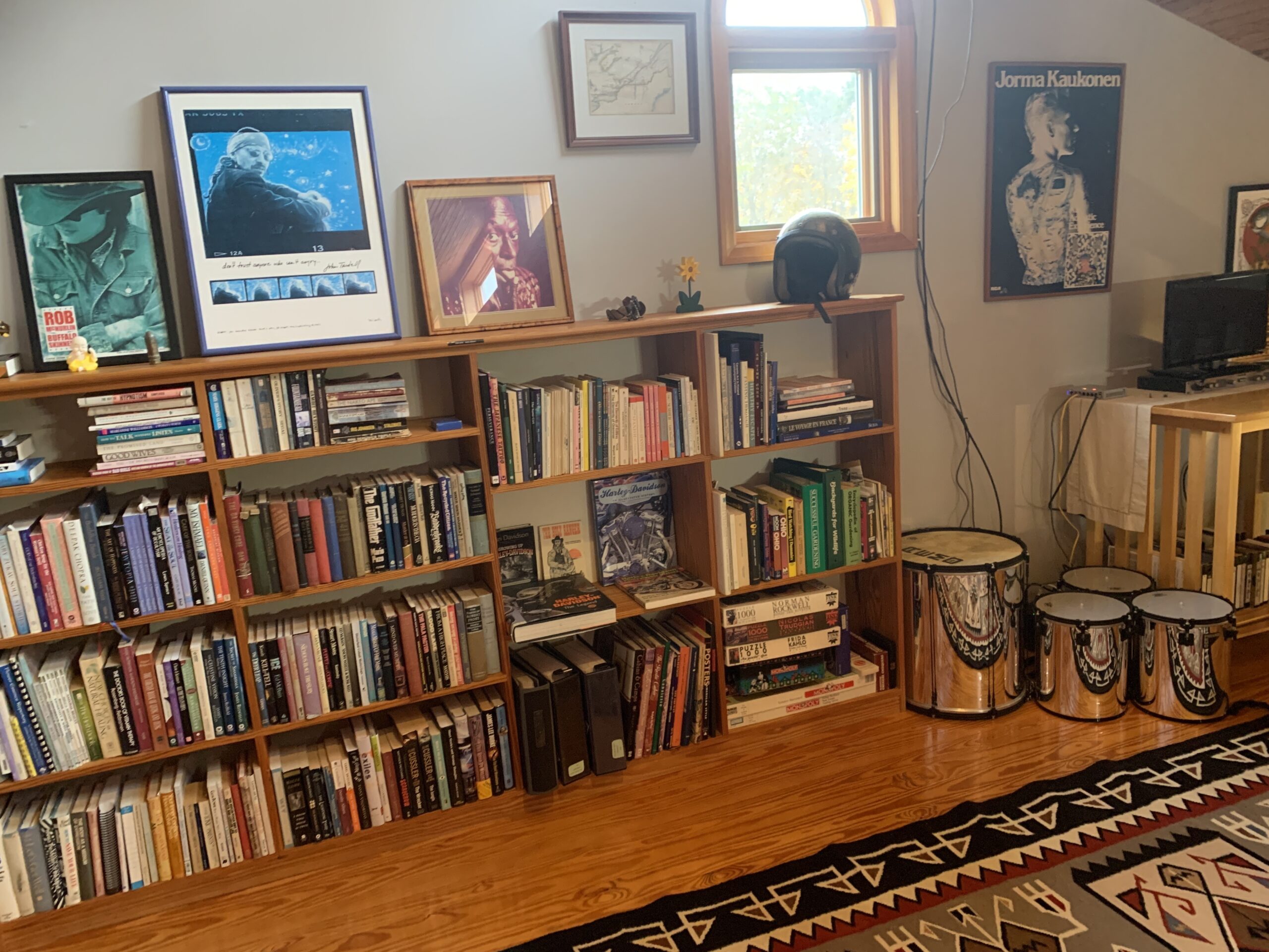 The music library at Jorma Kaukonen's Fur Peace Ranch in southern Ohio. ANNETTE HINKLE