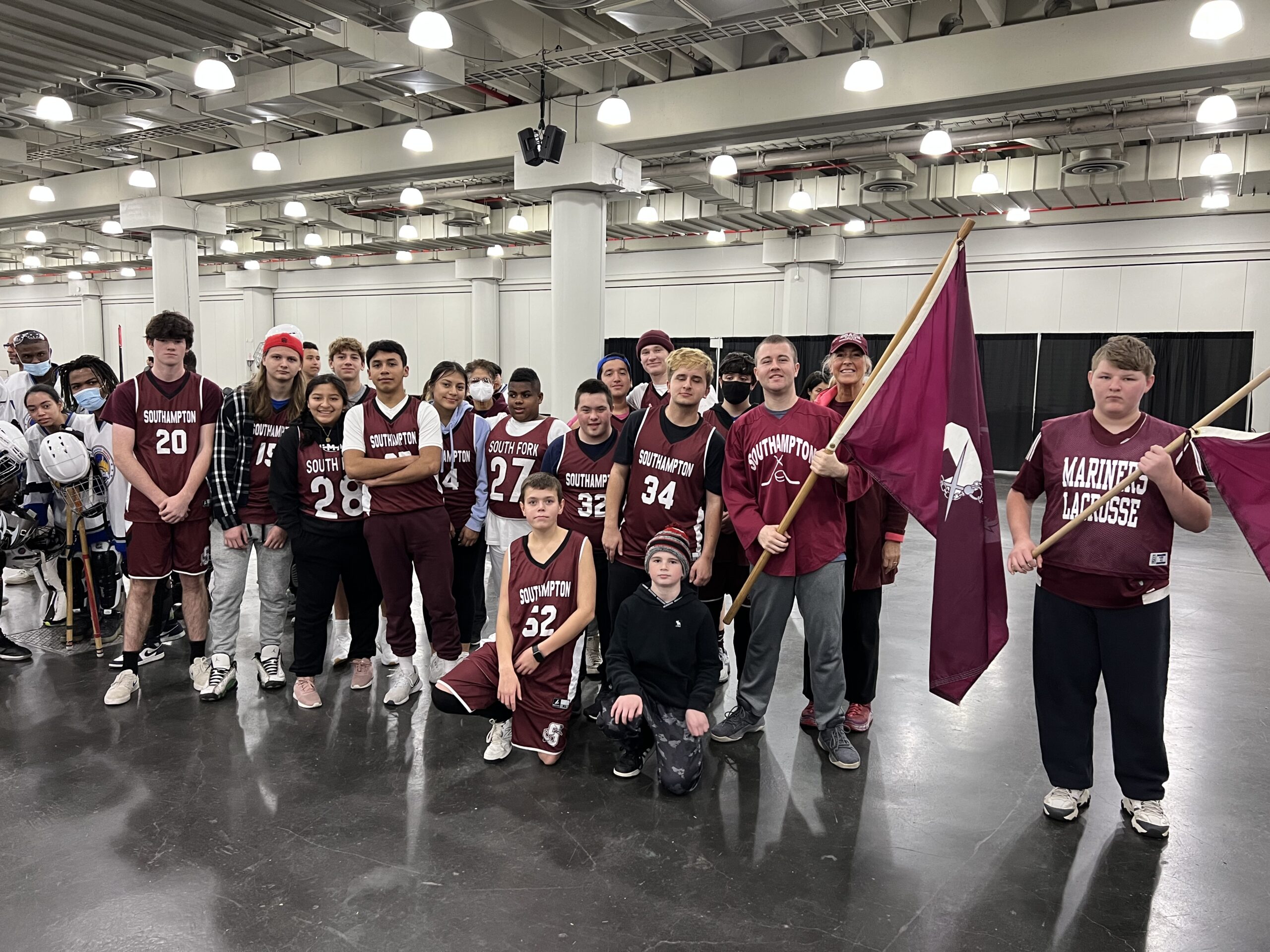 Southampton School District’s Unified Hockey team concluded its season after recently taking on the City Hawks at the Javits Center.  Southampton lost in overtime by one goal. The team will now start bowling season. COURTESY SOUTHAMPTON SCHOOL DISTRICT