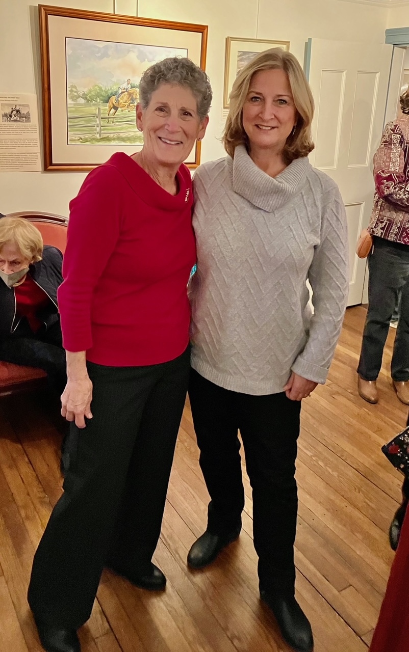 The Westhampton Beach Historical Society hosted its annual holiday gathering on December 4 at the Tuthill House. Among those attending were  Dot Berdinka and Westhampton Beach Village Mayor Maria Moore. COURTESY WESTHAMPTON BEACH HISTORICAL SOCIETY