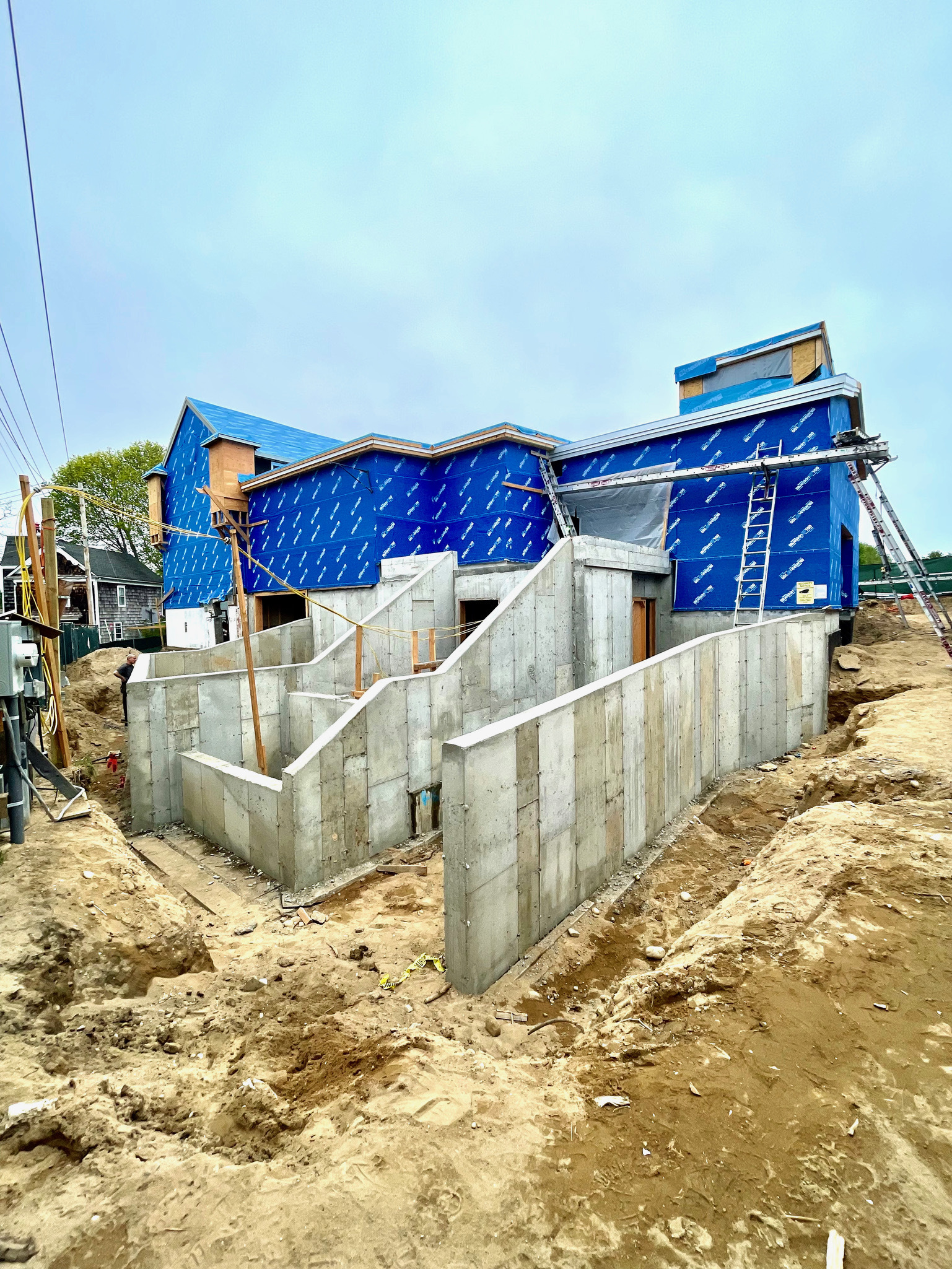 New foundation walls were put in place during the Temple Adas Israel renovation. RIVALYN ZWEIG PHOTOS