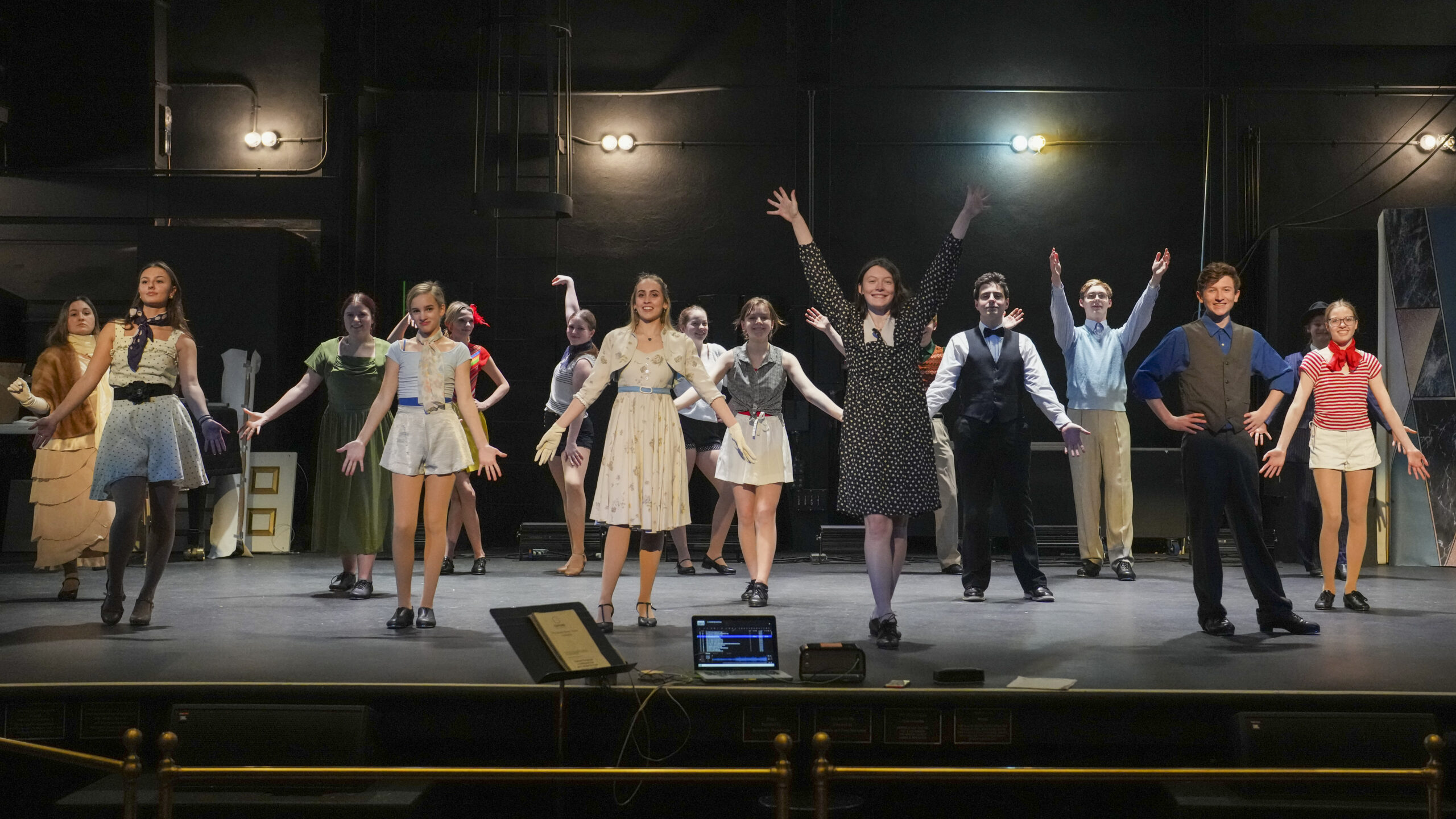 Westhampton Beach Performing Arts Center Arts Academy high school cast rehearses 