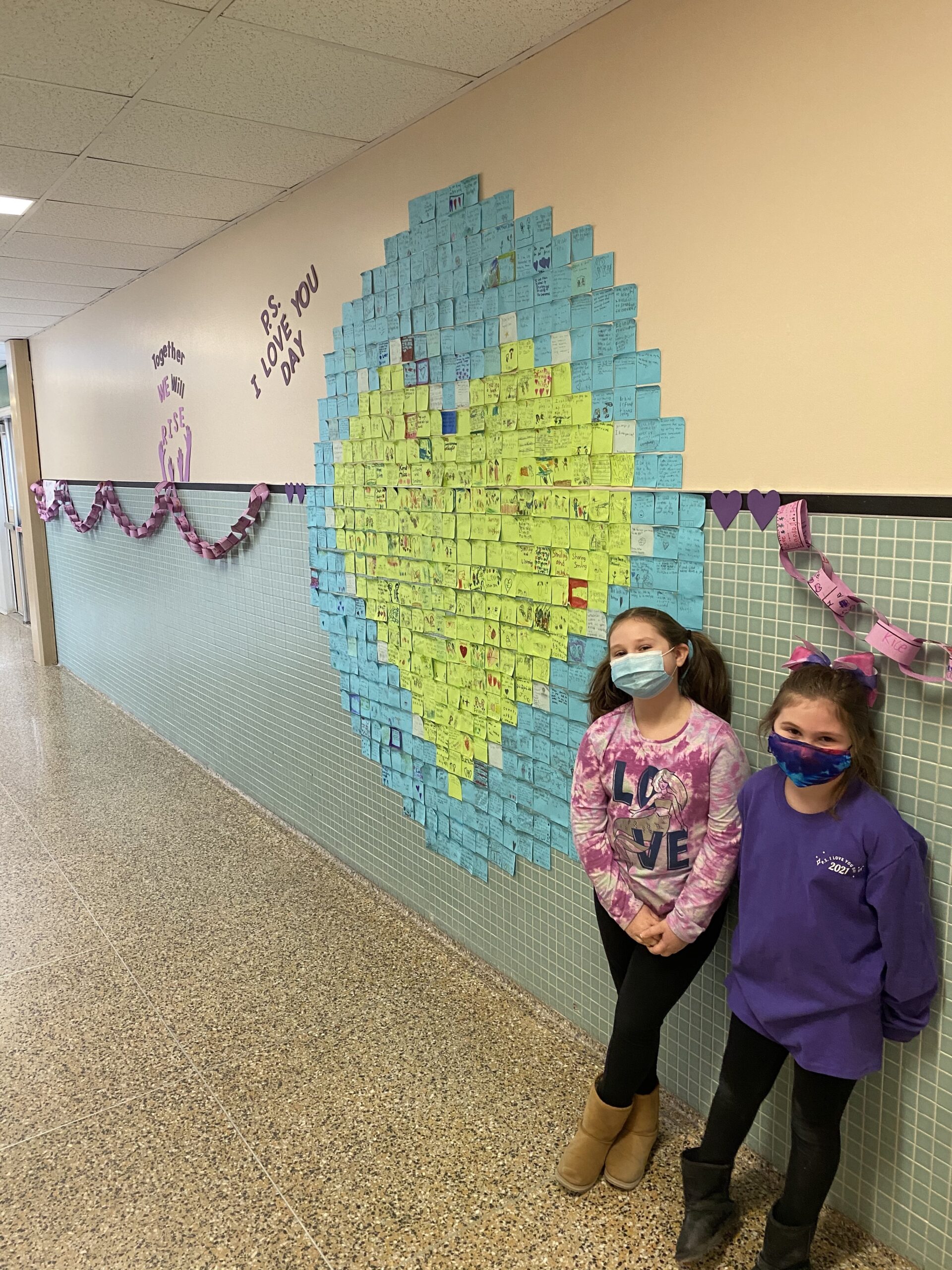 Cayuga Elementary School students during their P.S. I Love You Day celebrations in 2021. COURTESY CAYUGA ELEMENTARY SCHOOL