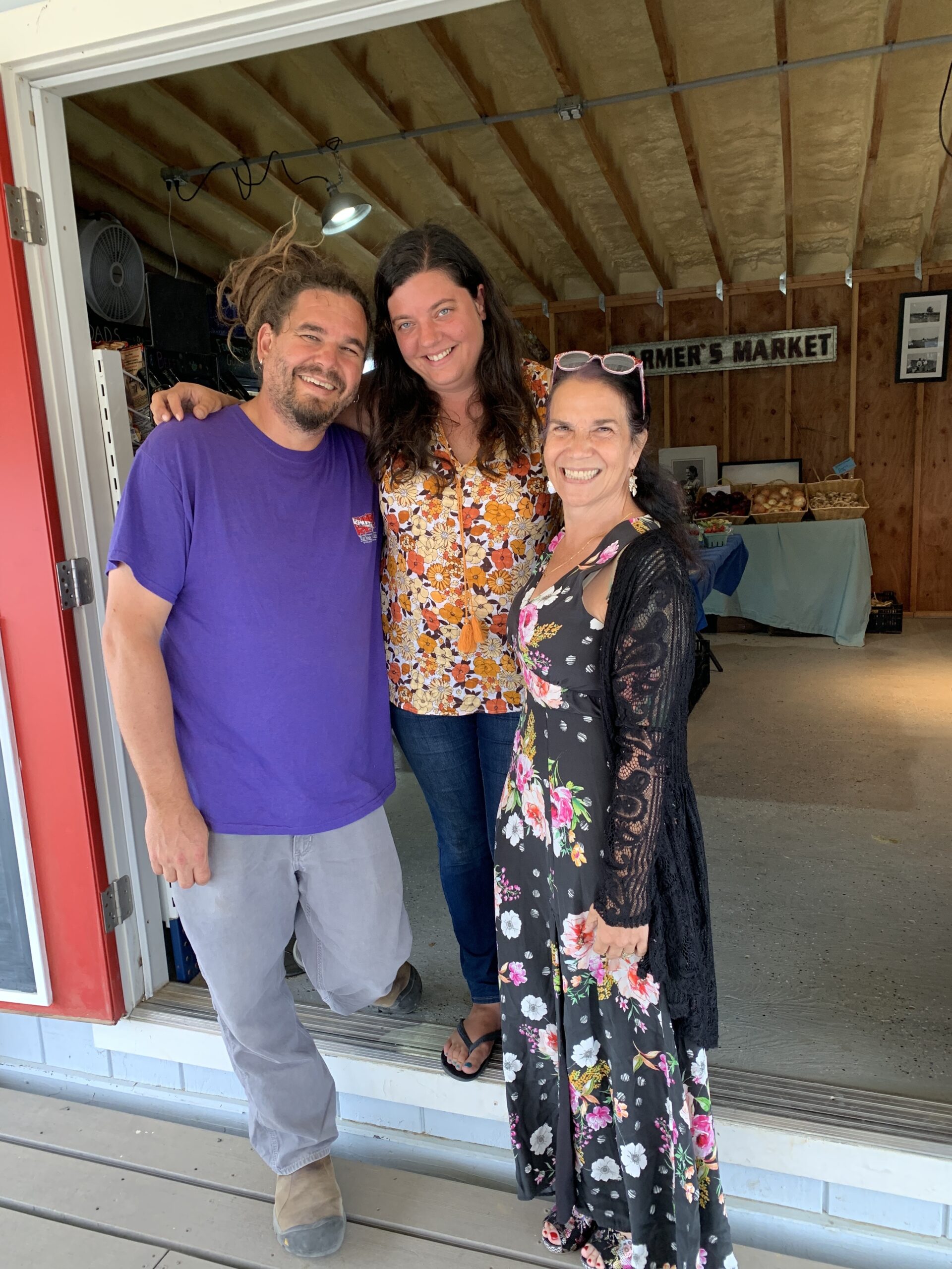 Dave and Ashley Tomkiel Falkowski with filmmaker Bridget Leroy. COURTESY BRIDGET LEROY