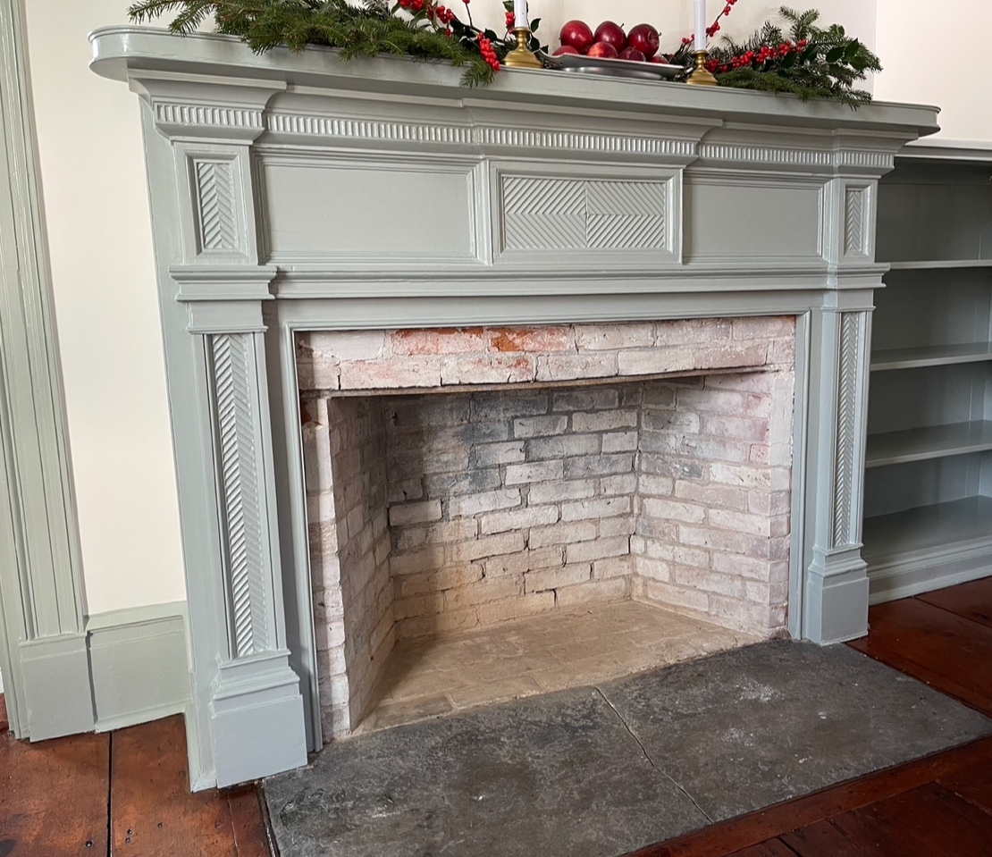 The fireplace in the Lt. Moses Case House.  ANNE SURCHIN