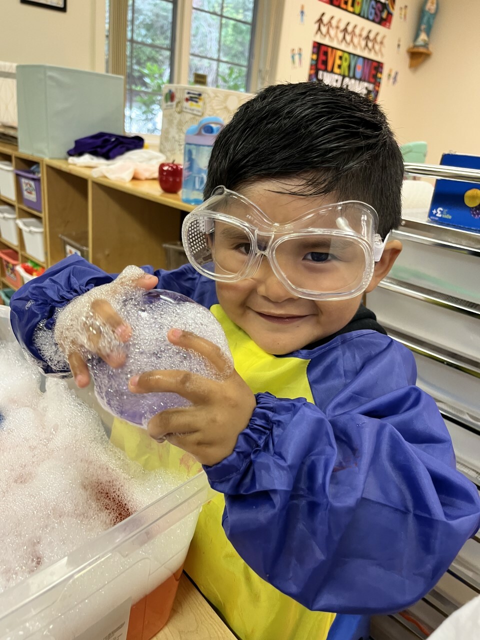 Our Lady of the Hamptons preK students are having fun learning about science. COURTESY OUR LADY OF THE HAMPTONS SCHOOL