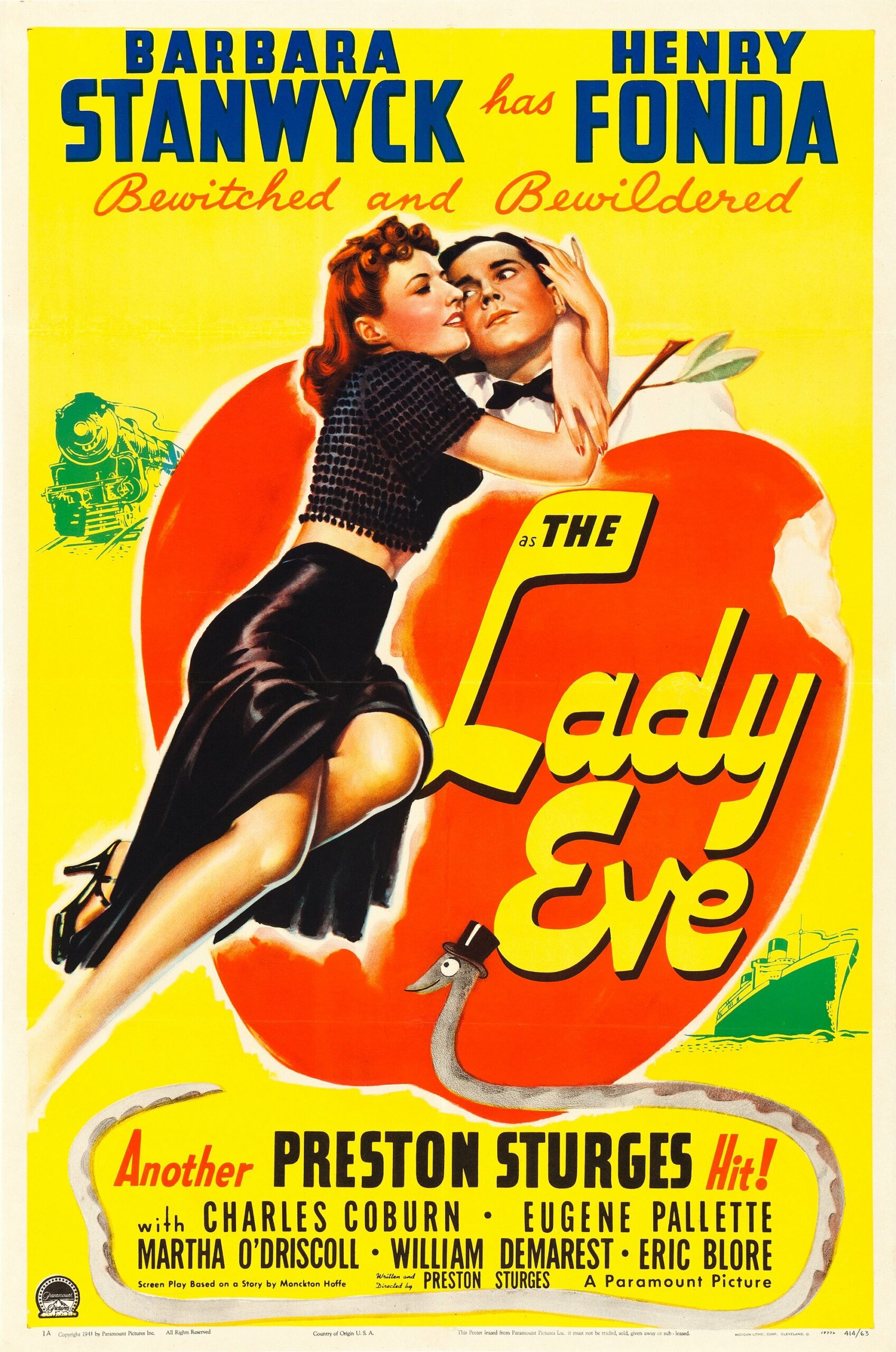 “The Lady Eve,” 1941. Directed by Preston Sturges.