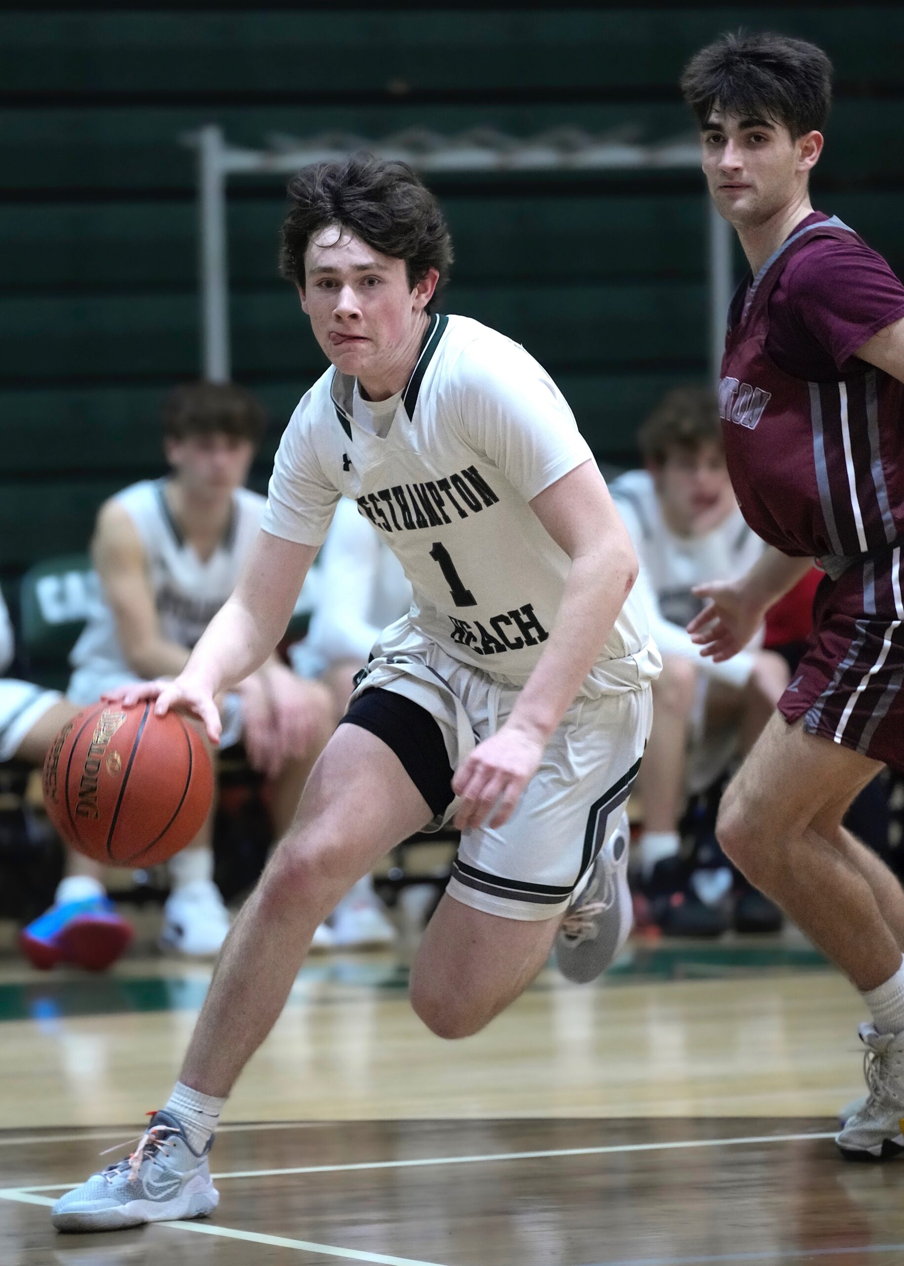 Senior Quinn McCormack recorded nine of his 13 points in the first half against North Shore. RON ESPOSITO
