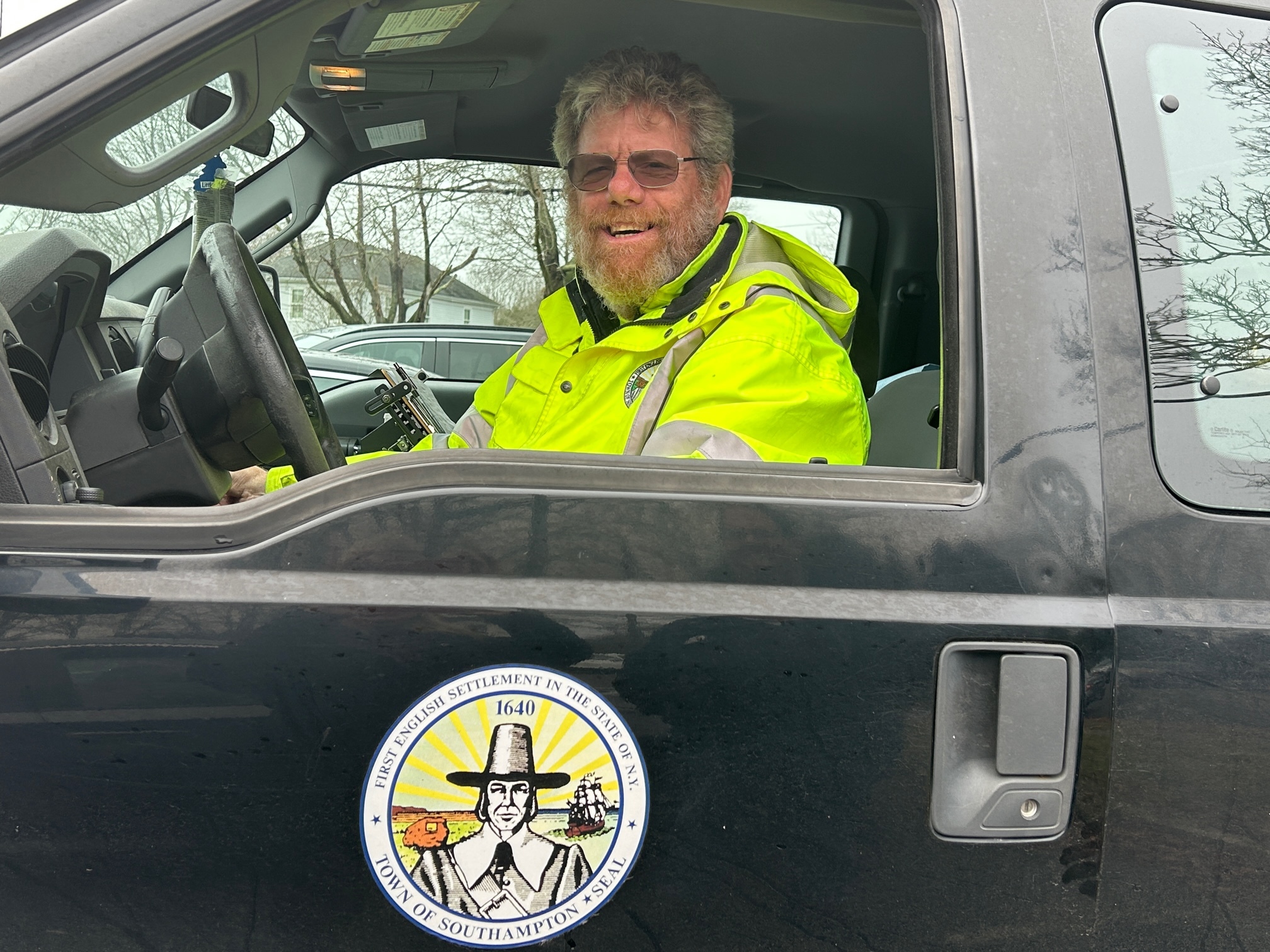 Dave Lipman, of TLC, the Town Litter Crew, calls traveling the roads of Southampton looking for trash to pick  up 