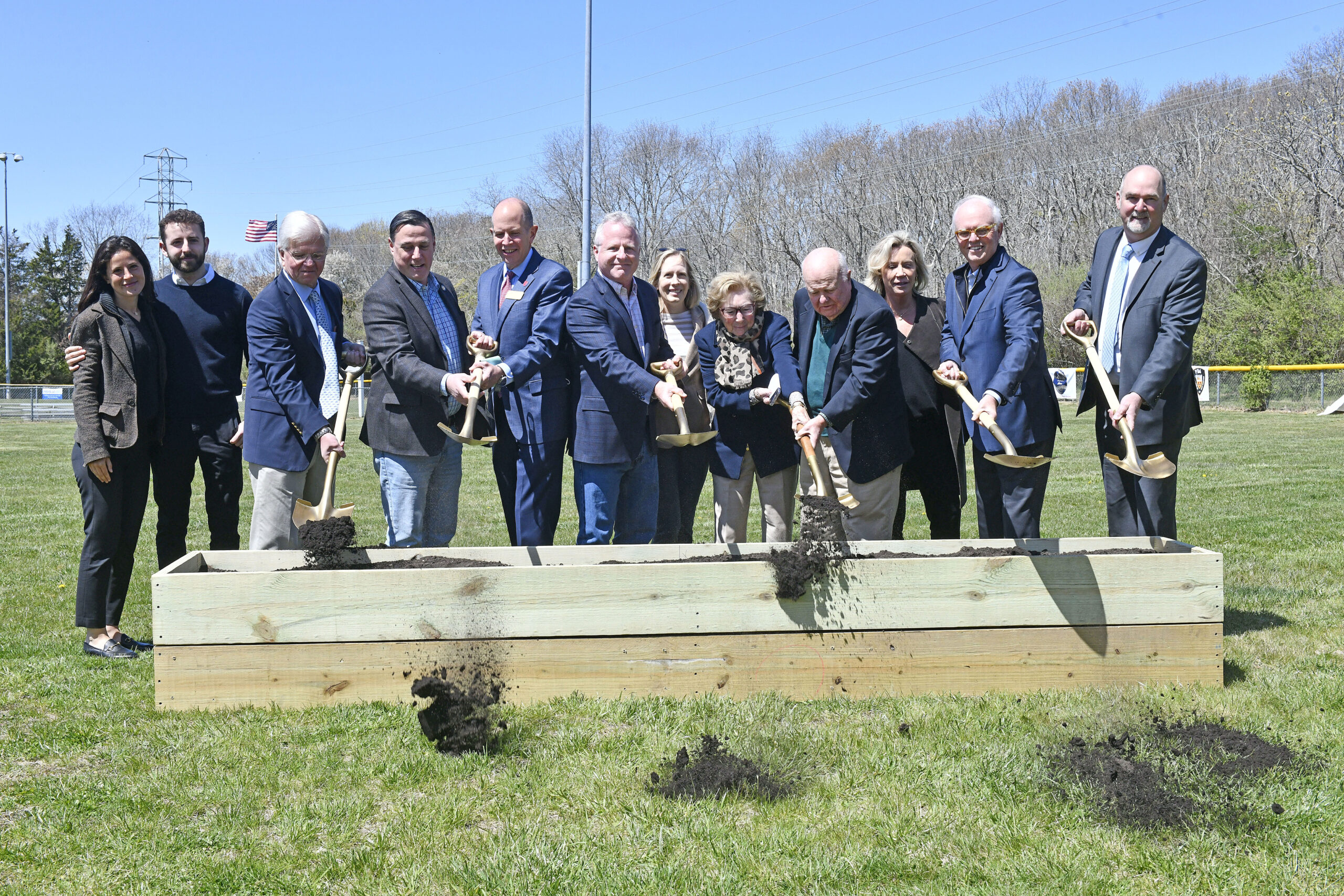A ceremonial groundbreaking for the East Hampton emergency room facility was held last year in April.  DANA SHAW