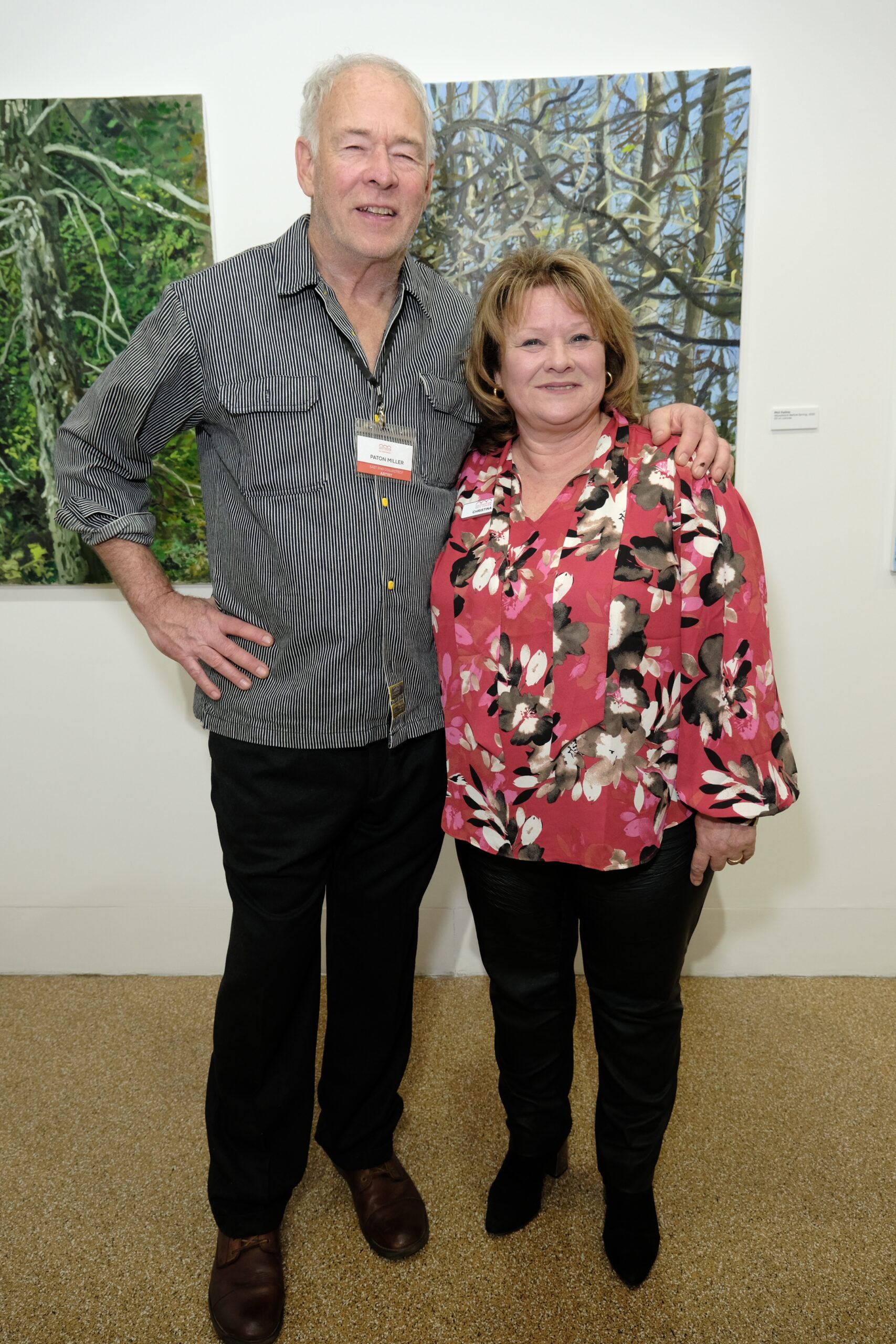 Curator and artist Paton Miller and Southampton Art Center Executive Director Christina Strassfield at the February 11 opening of 