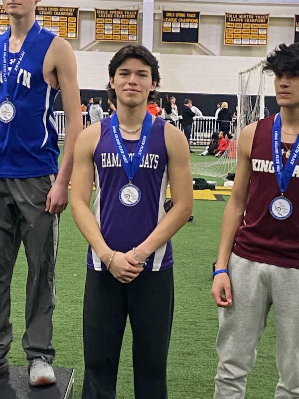 Hampton Bays junior Joffre Proano tied for sixth in the pole vault on Saturday.