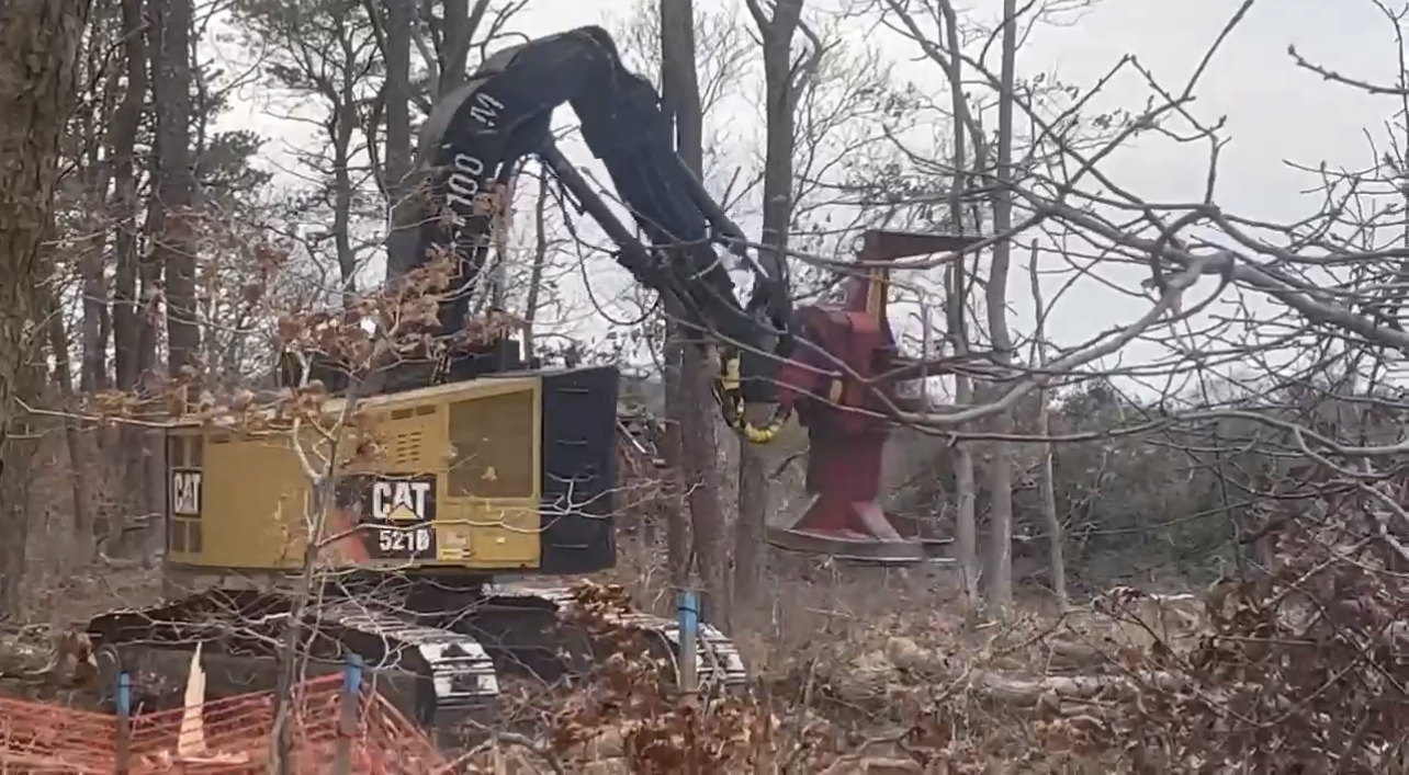 Clearing began at the Lewis Road project in East Quogue this week.