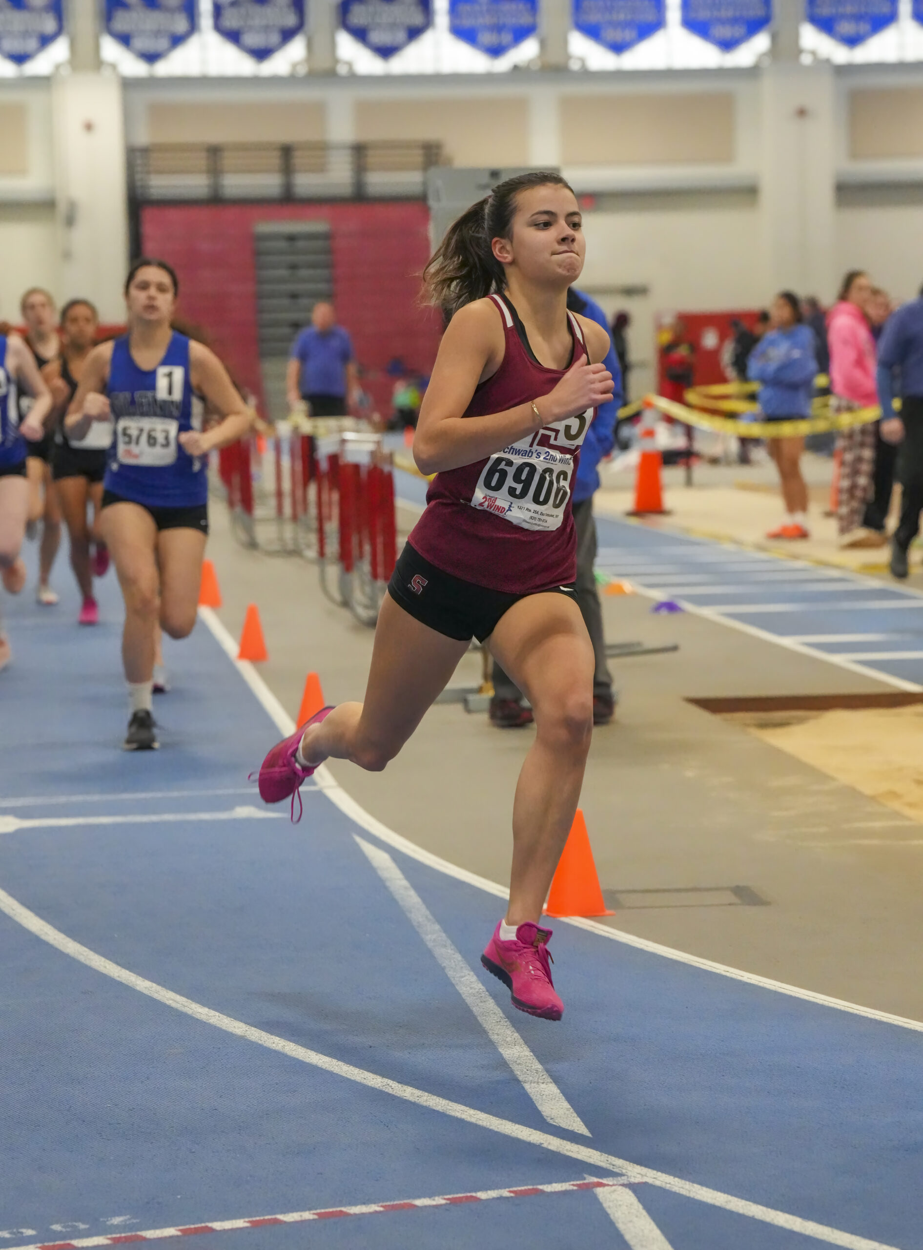 Southampton's Emma Suhr in the 1,000-meter race.  RON ESPOSITO