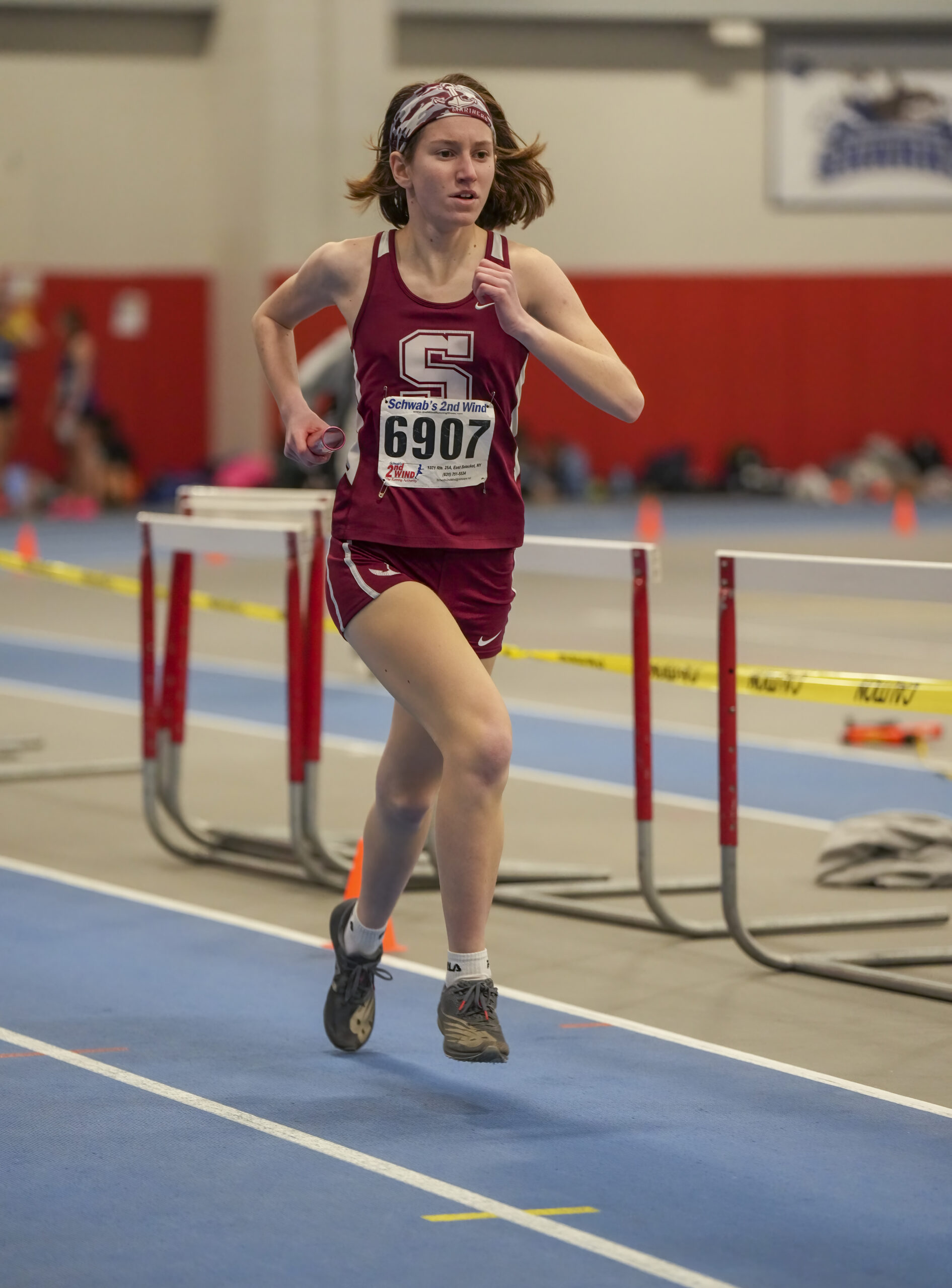 Lily Tevli in the 4x800-meter race.  RON ESPOSITO