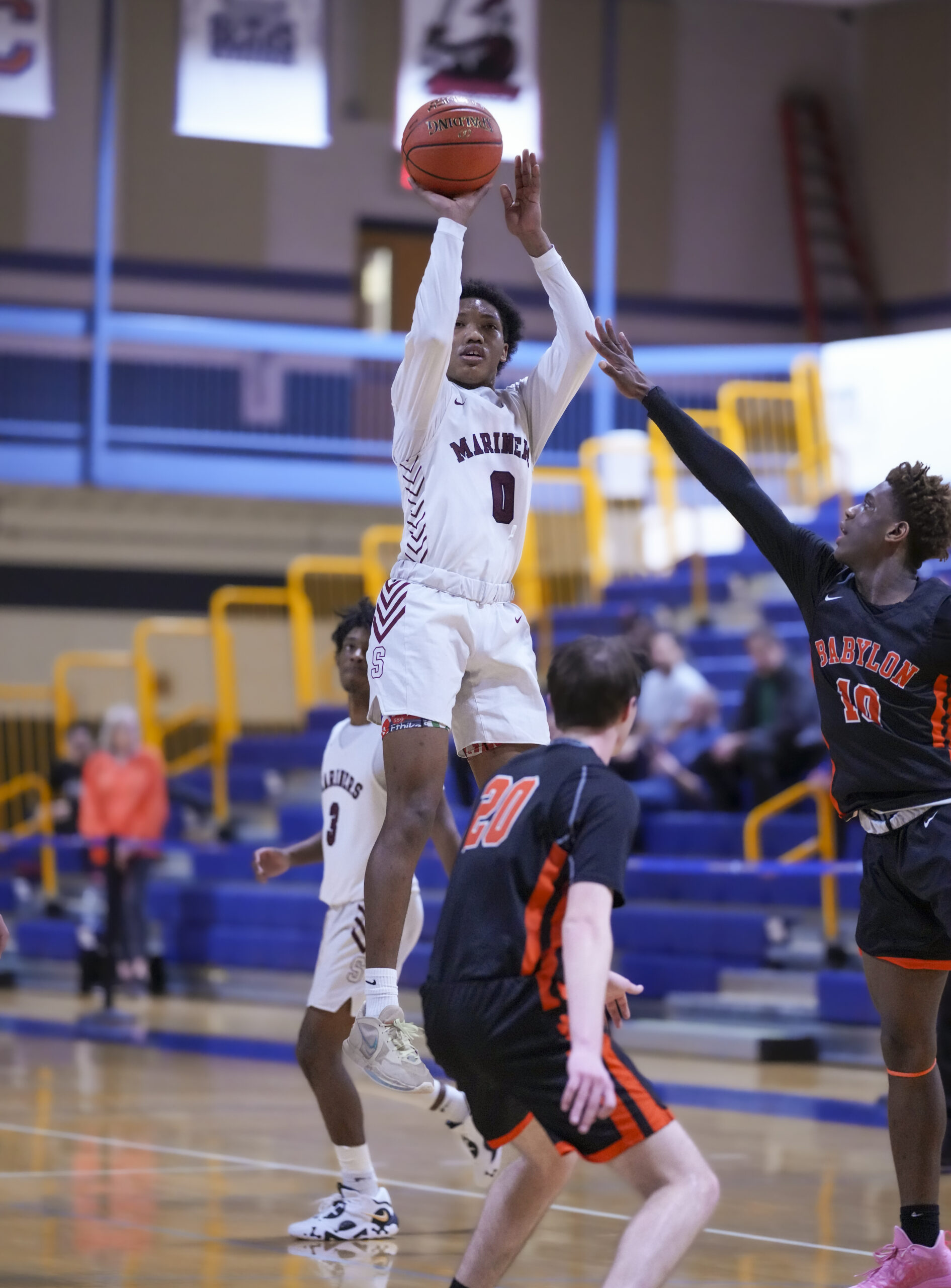 Southampton's Naevon Williams goes up for two of his game-high 24 points.   RON ESPOSITO