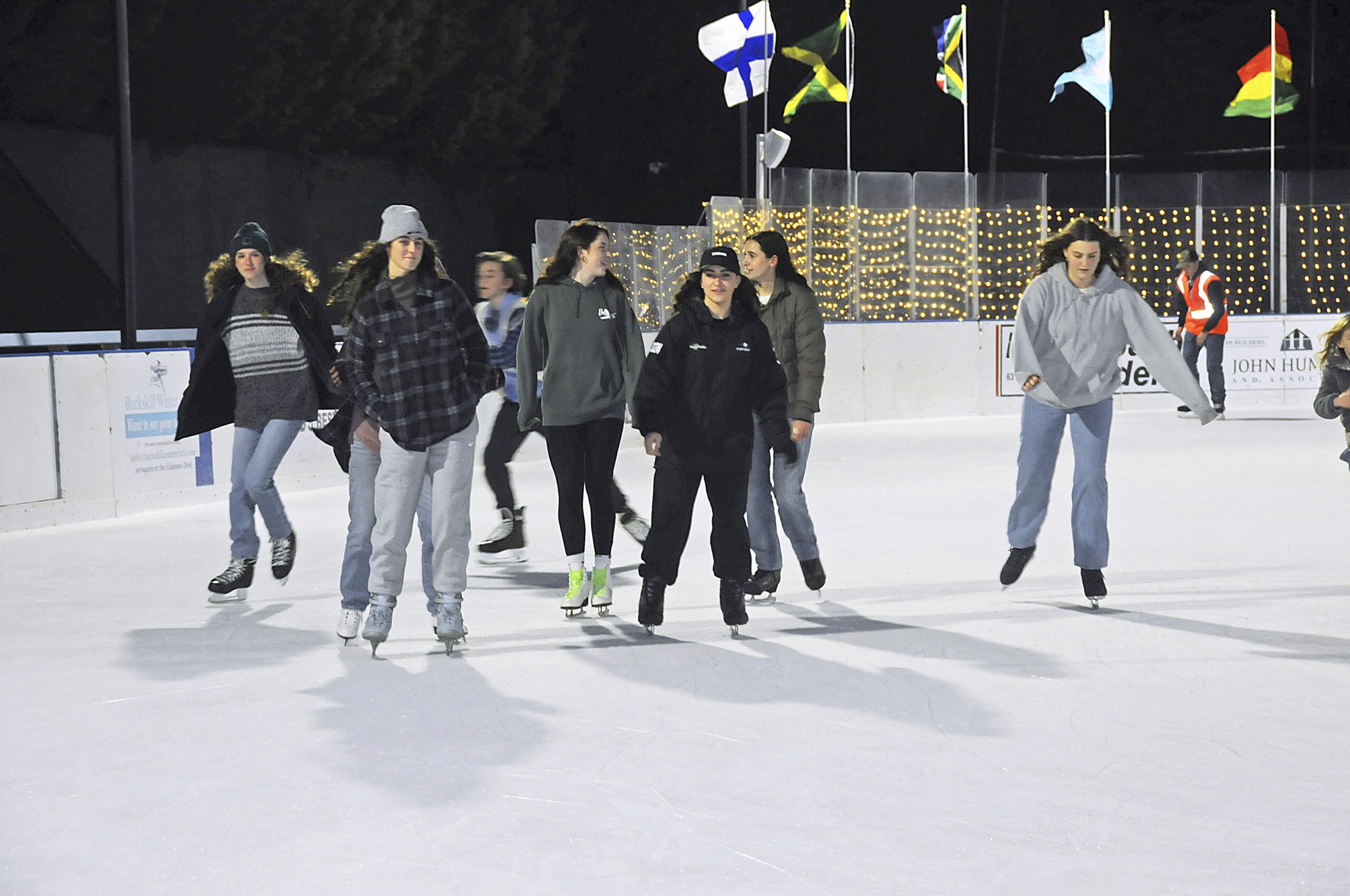 Sag Harbor's Bay Street Theater held their 3rd Annual Broadway Skating Party on Sunday at Buckskill Winter Club in East Hampton. Skaters had their sharpened skates ready to glide to the music of Broadway classics.   RICHARD LEWIN