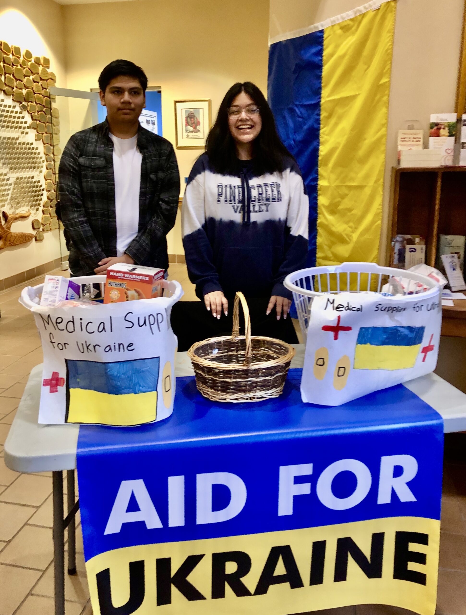 At the end of January, St. Rosalie’s Catholic Church in Hampton Bays collected medical supplies for delivery to Ukraine. Sponsored by its Committee for the Common Good and with contributions from the third grade at Our Lady of the Hamptons School, the drive was an overwhelming success. A van and a car, both filled to overflowing, brought the supplies and over $1,000 in cash to St. John’s Ukranian Church in Riverhead for delivery to this war-torn country. COURTESY ST. ROSALIE'S CHURCH