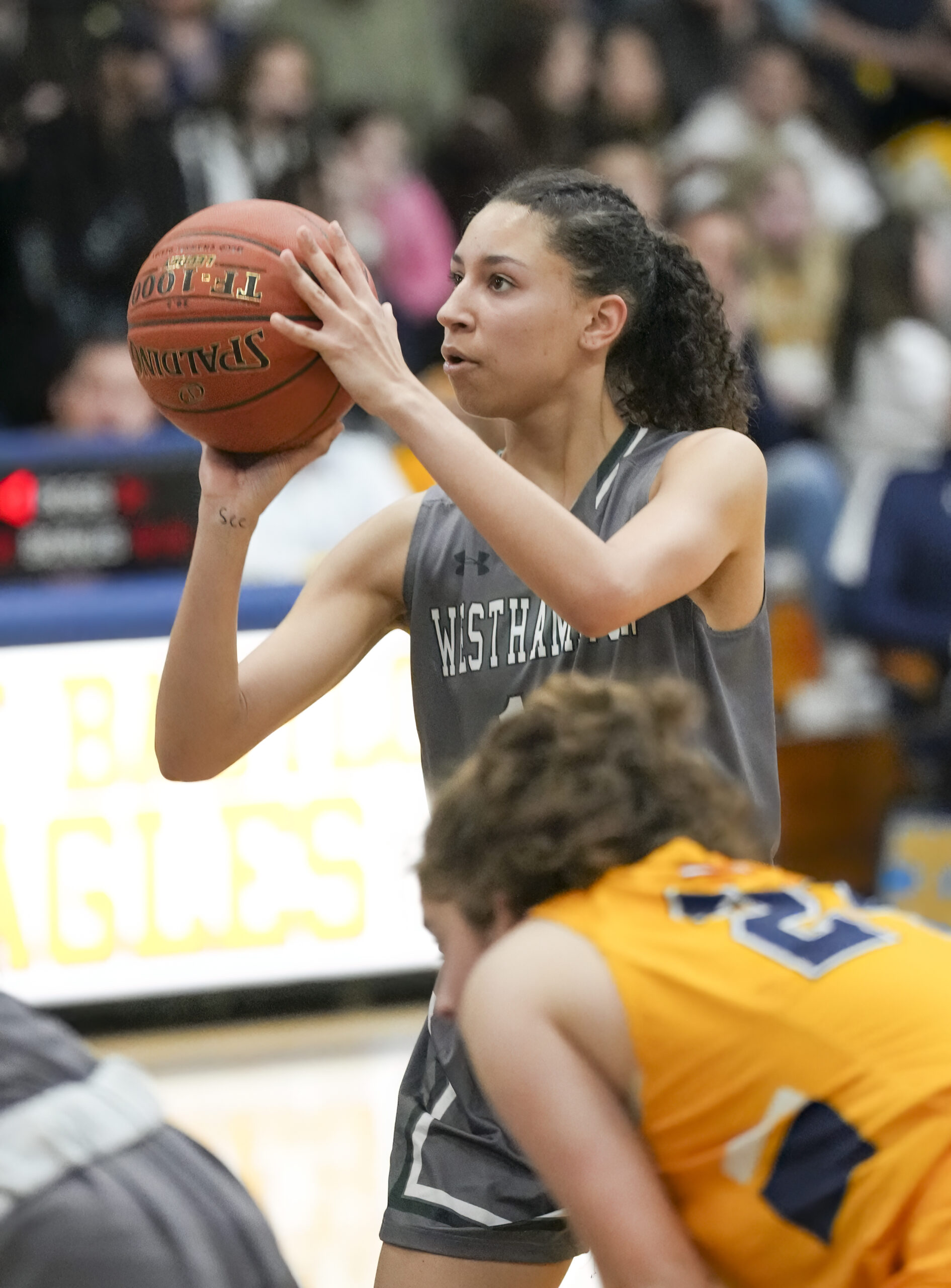 Westhampton Beach senior Kylah Avery at the free throw line.   RON ESPOSITO