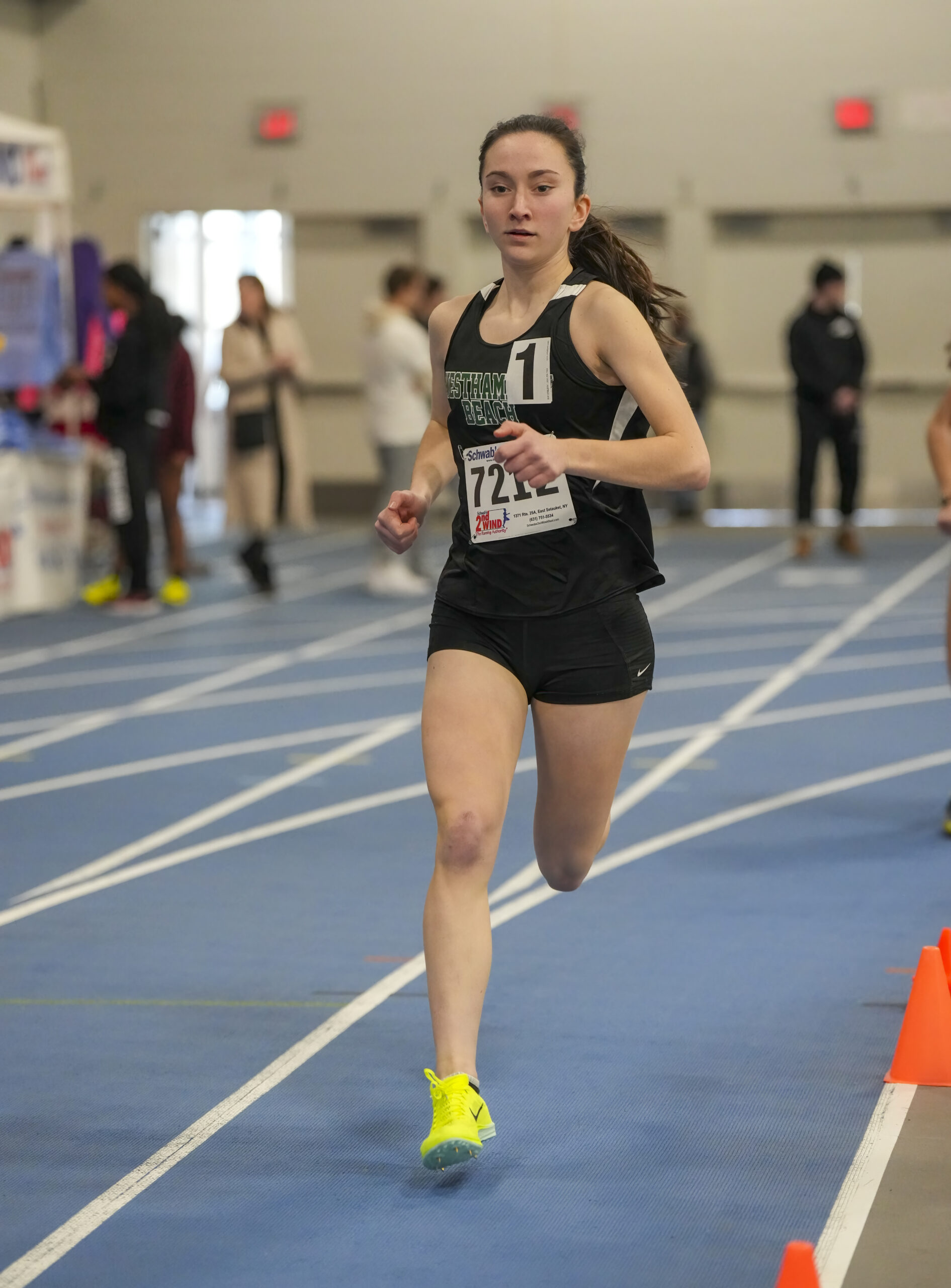 Lily Strebel was Small Schools Champion in both the 1,000- and 1,500-meter races.  RON ESPOSITO