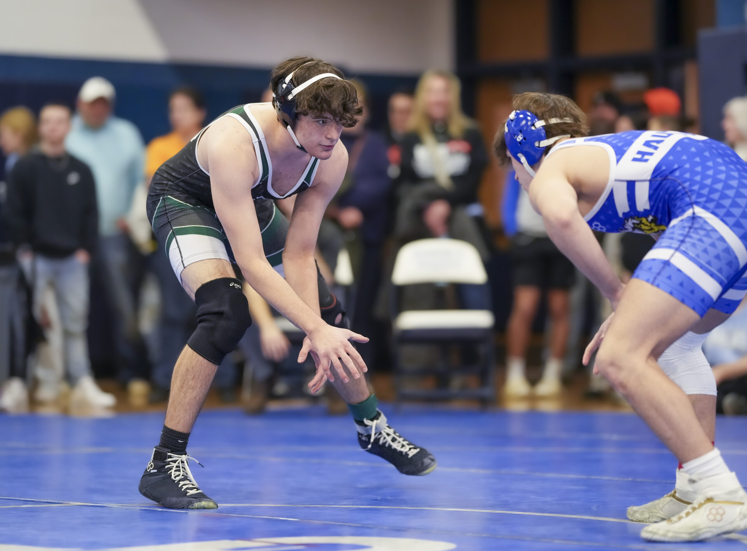 Ryan Fives of Westhampton Beach looks for an opening on his opponent.  RON ESPOSITO