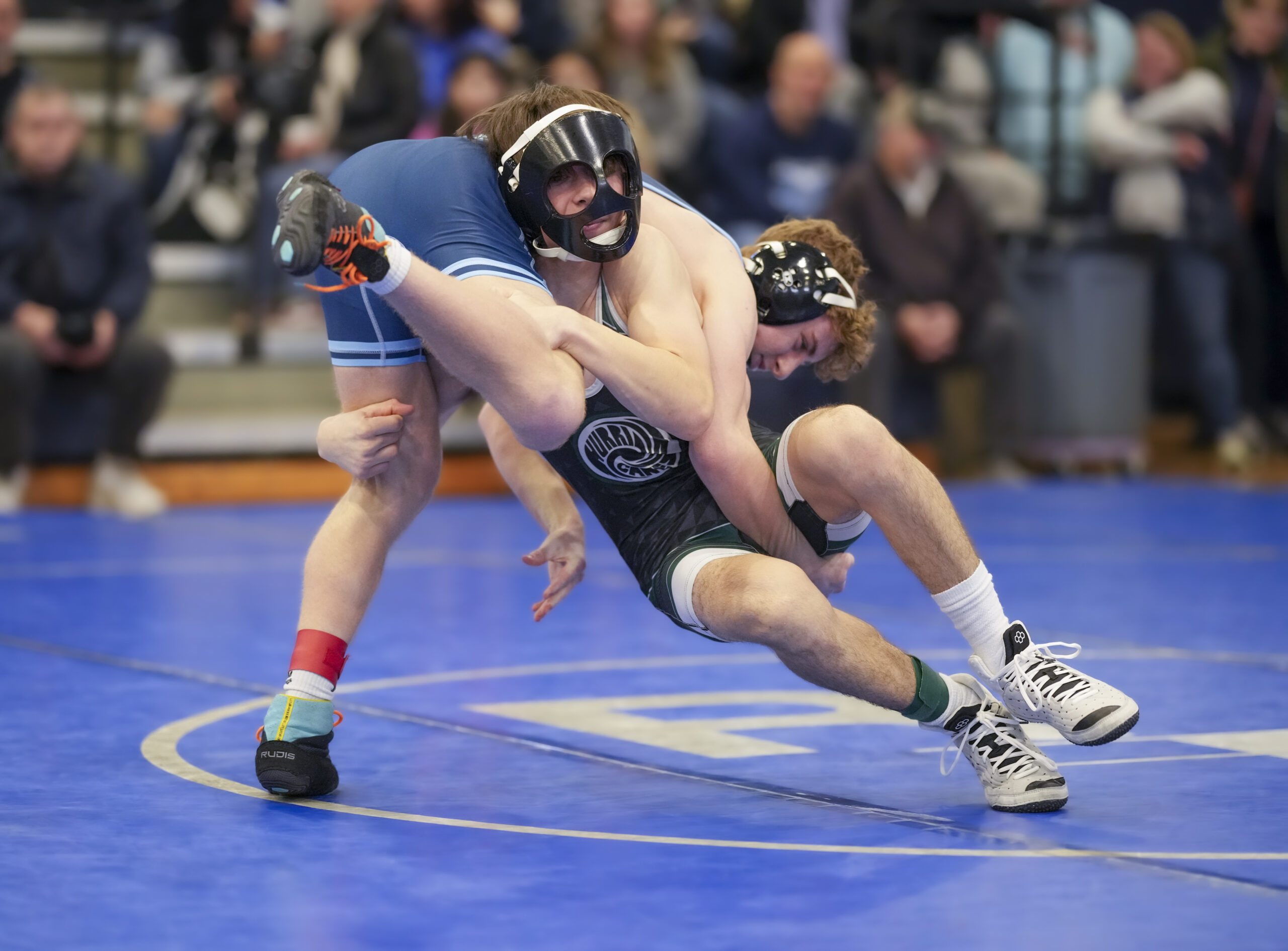 Hurricane Liam Anthony tries to take down his opponent.  RON ESPOSITO