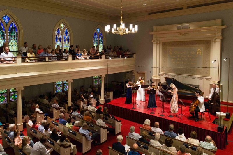 The Bridgehampton Chamber Music Festival performing at Sag Harbor’s Old Whalers’ Church. Courtesy BCMF.