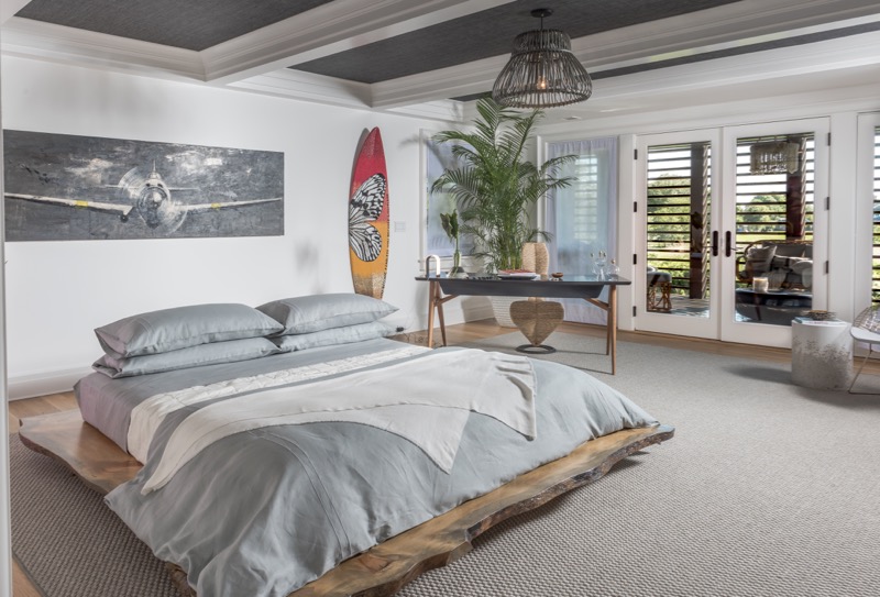 Holiday House Hamptons Carmiña Roth Interiors, LLC. - “A Holiday in St. Barths” (Bedroom #5 + Deck).